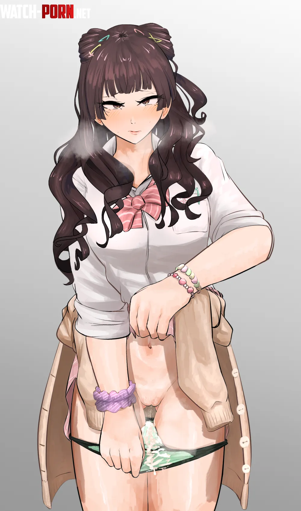 Showing off her Cum-Filled Panties by A_MASSIVE_PERVERT