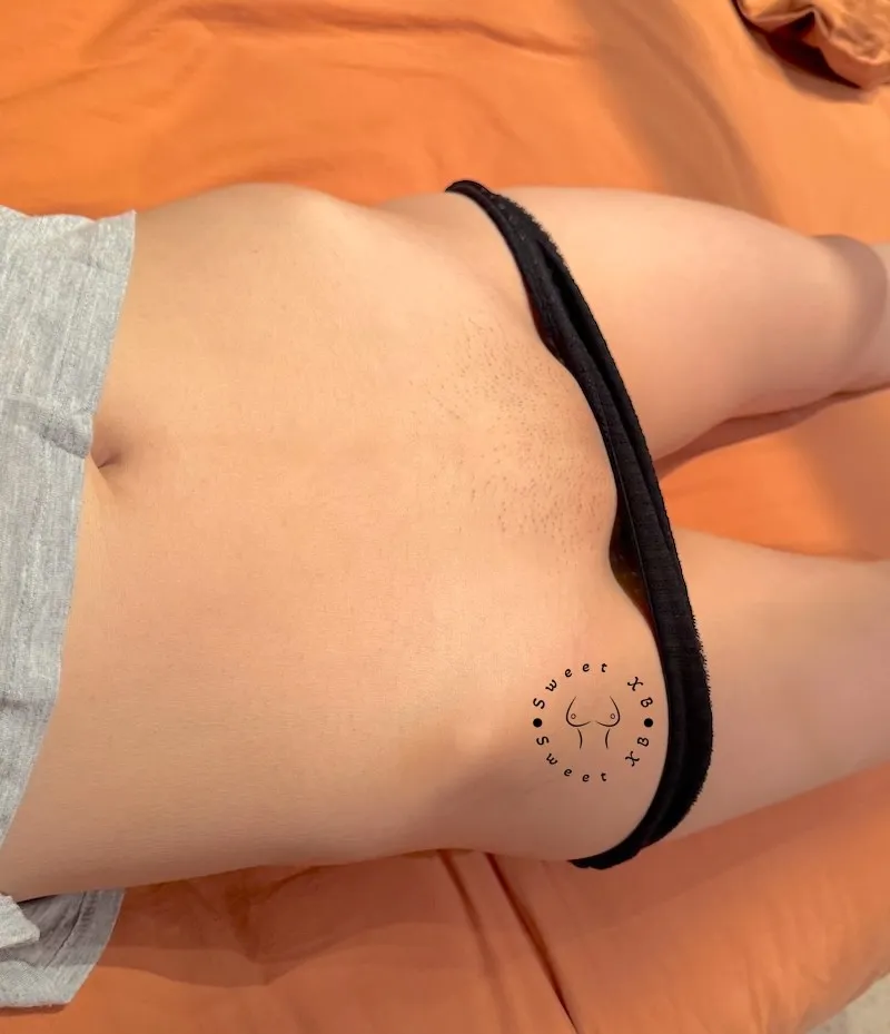 Thumbnail Black Thongs' Harmony with Avocado Elegance by Sweet_XB