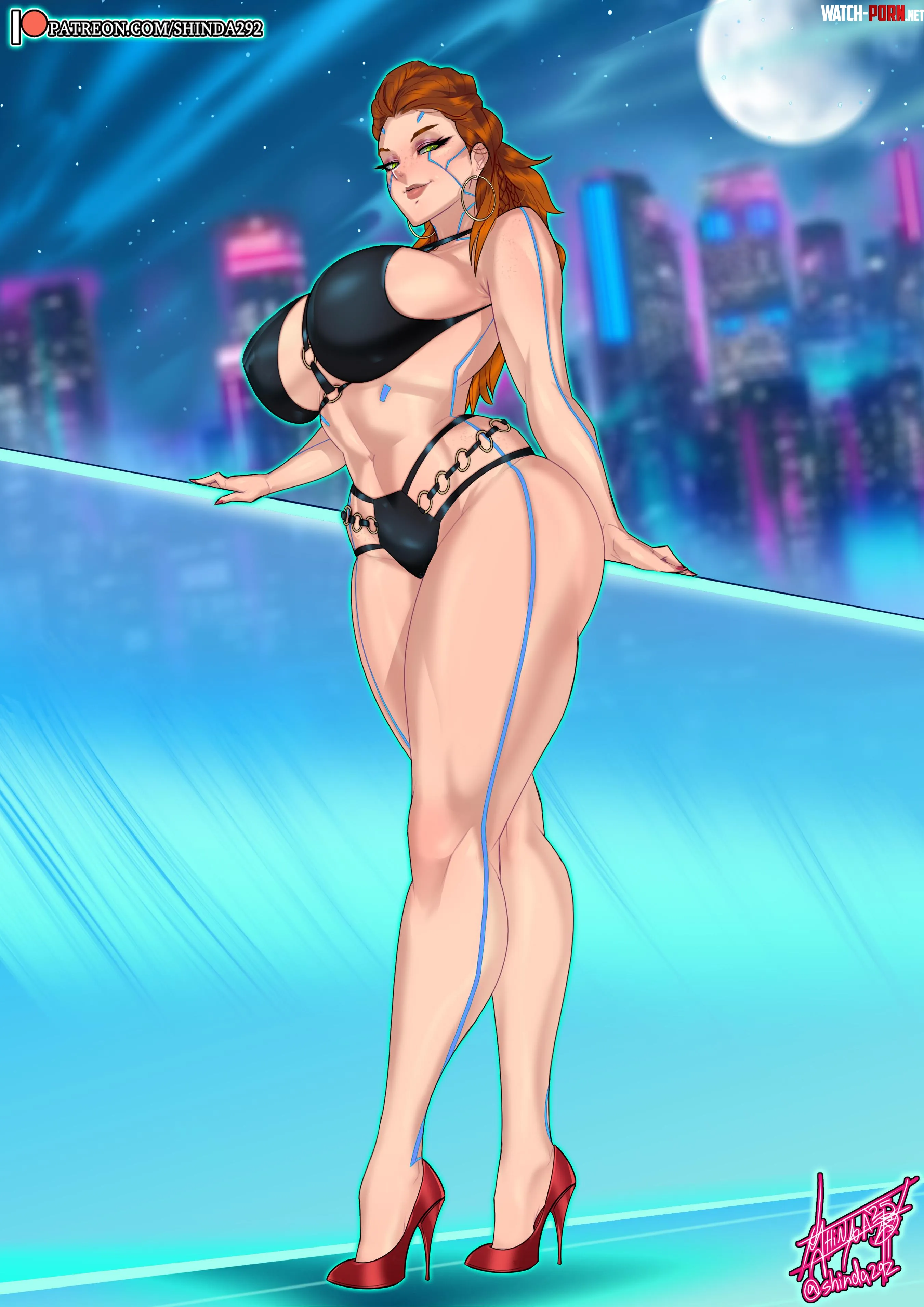 MuscleMommy Aloy but in Cyberpunk 2077! (Shinda292) [Horizon] by Shinda292