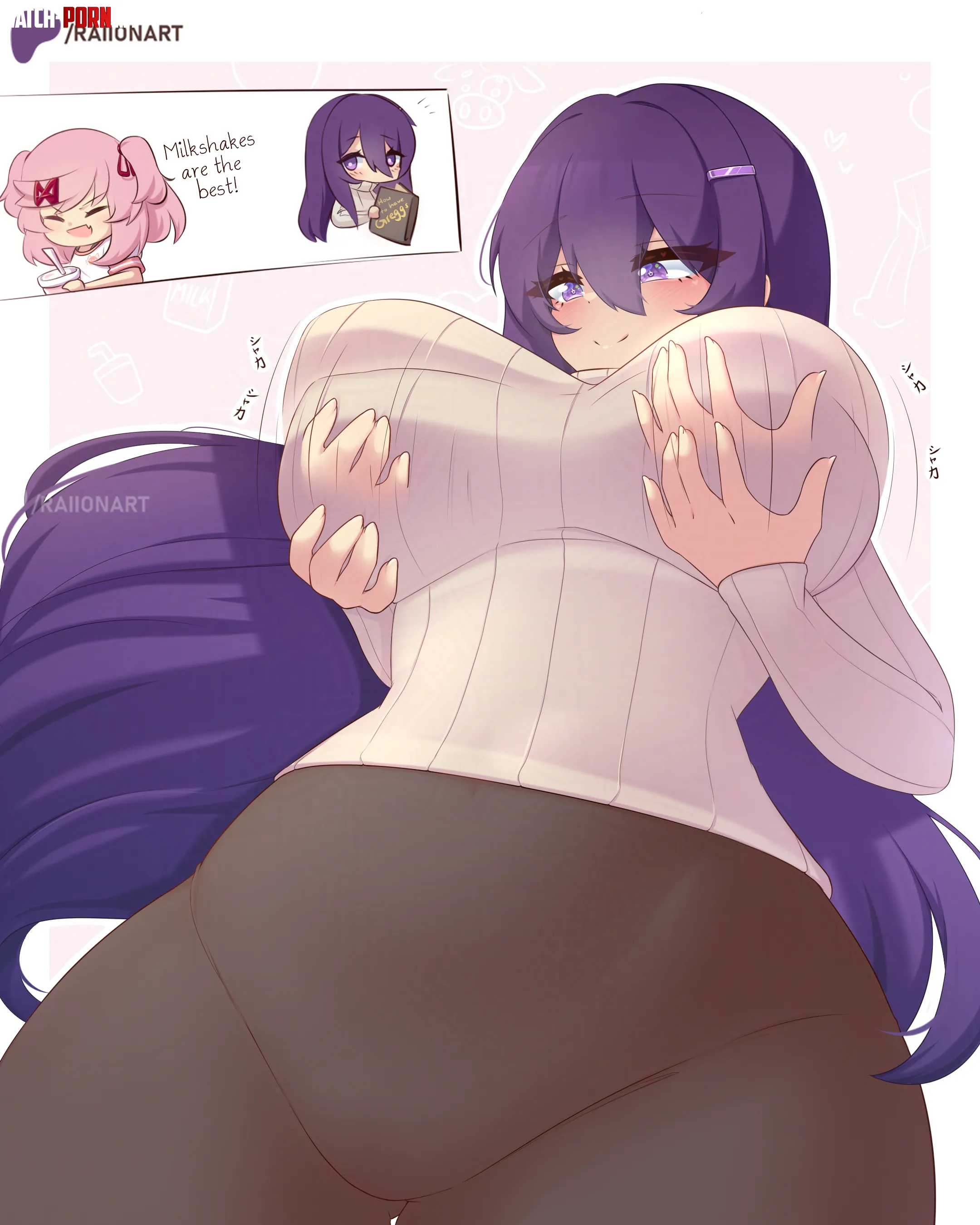 Yuri's milkshakes [Doki Doki Literature Club] by LafterMastr