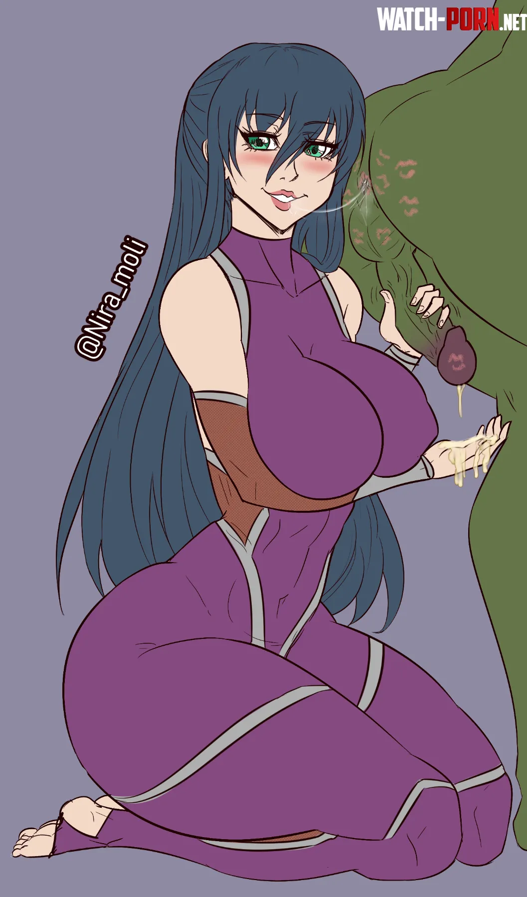 Igawa Asagi handjob rimjob (Nira-moli) [Taimanin Asagi] by EnigmusPrime