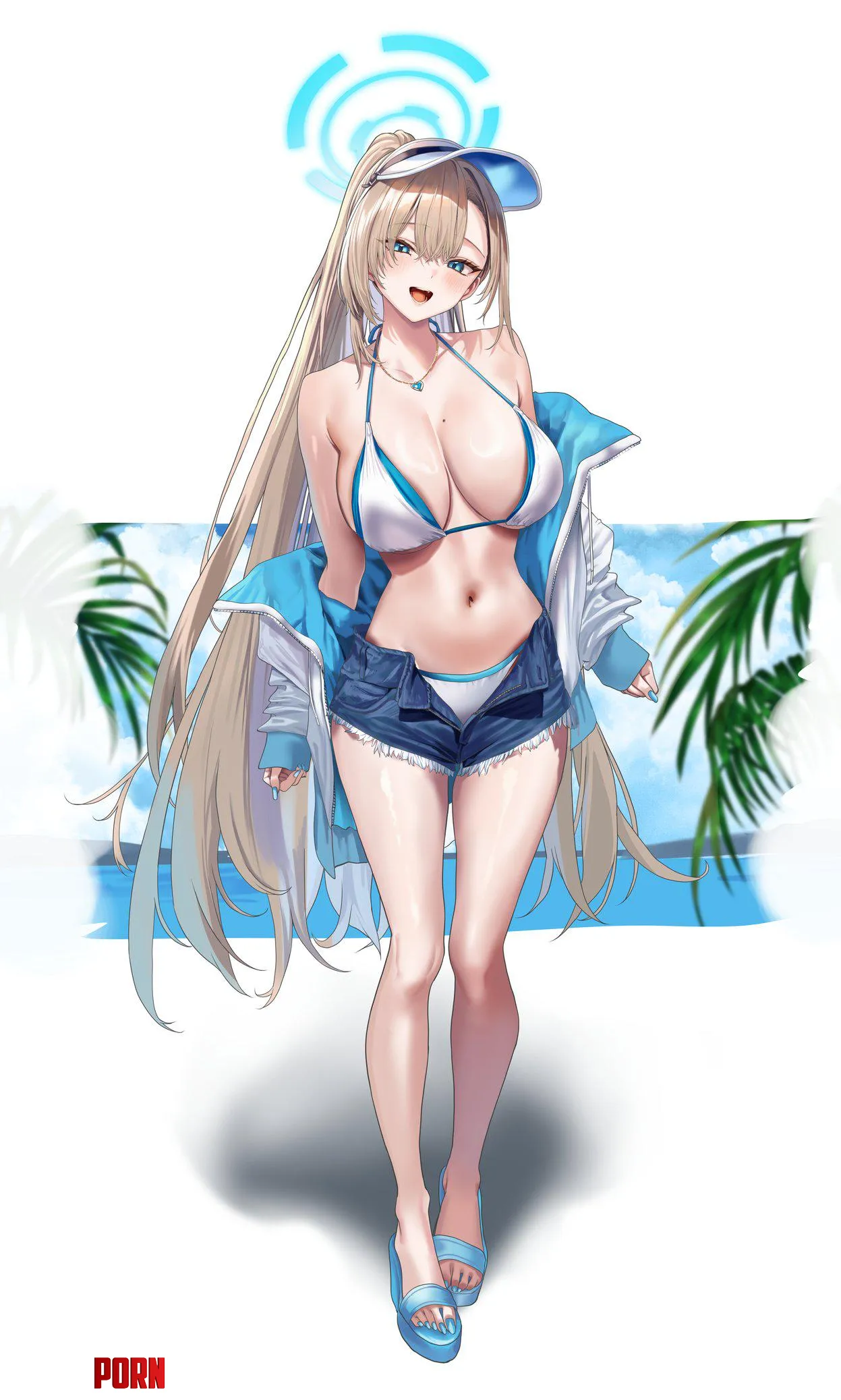 Asuna in ponytail with shorts (ヒディス / hidis0086) by elegantloveglimmer