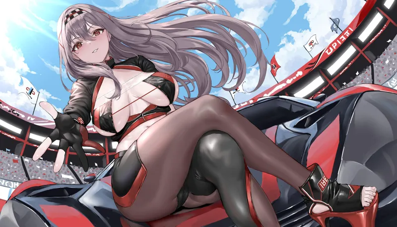 Thumbnail Race Queen Scarlet (Aoi Sakura) [Blue Archive] by llamanatee