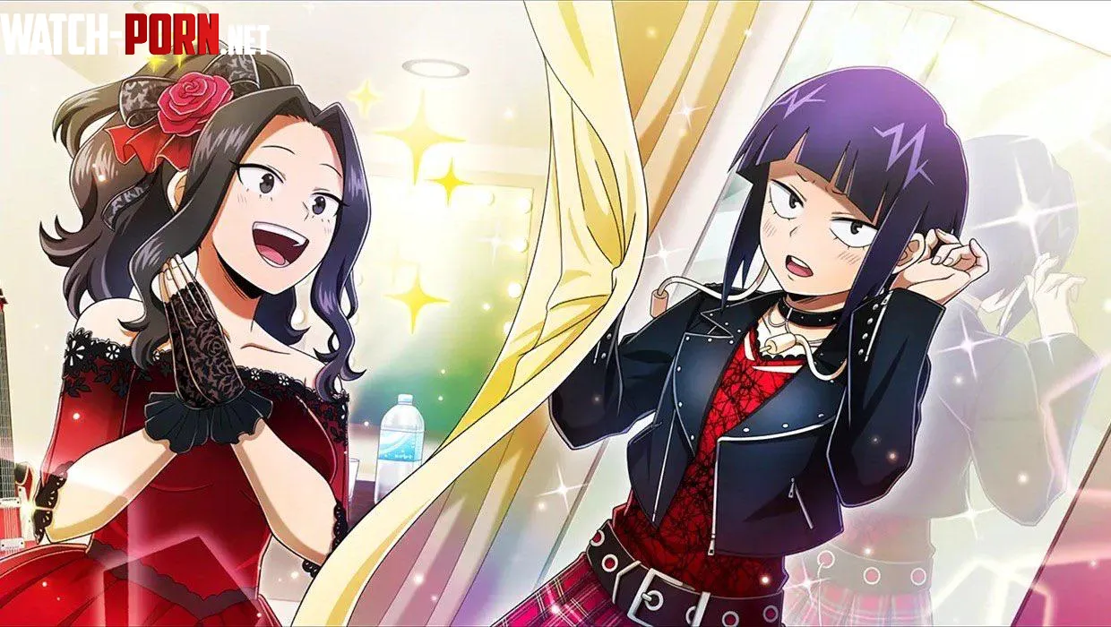 Momo and Jirou blush at each other’s outfits [My Hero Academia: Ultra Impact] by MillionHypotheses