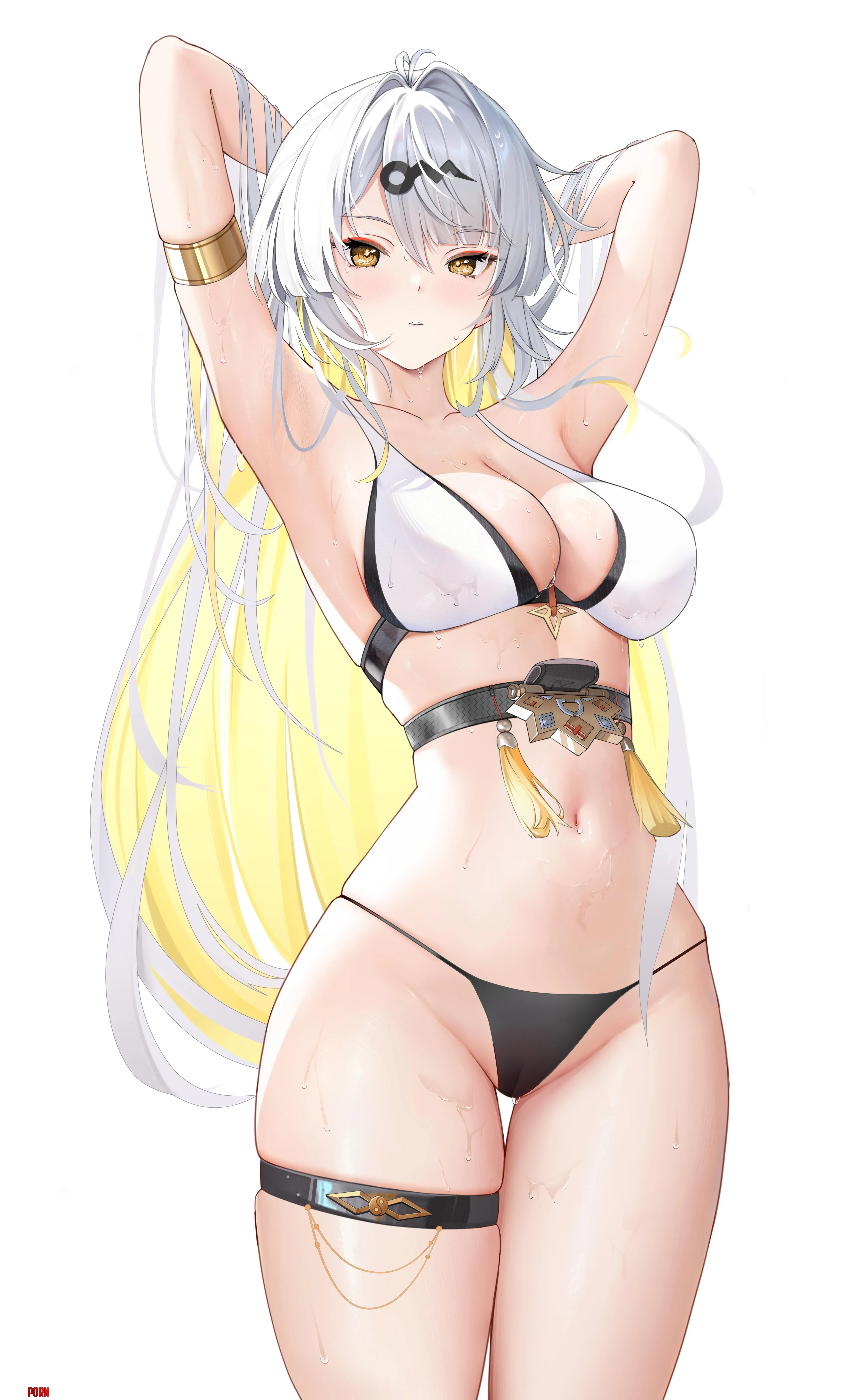 Swimsuit Yi Xuan stretching by marxsander2016