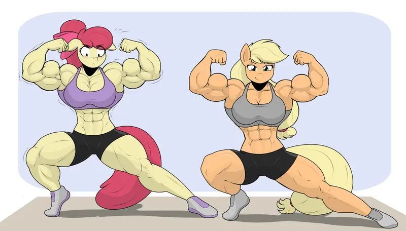 Thumbnail Sisterly Pose-Off by matchstick | fitdrawngirls