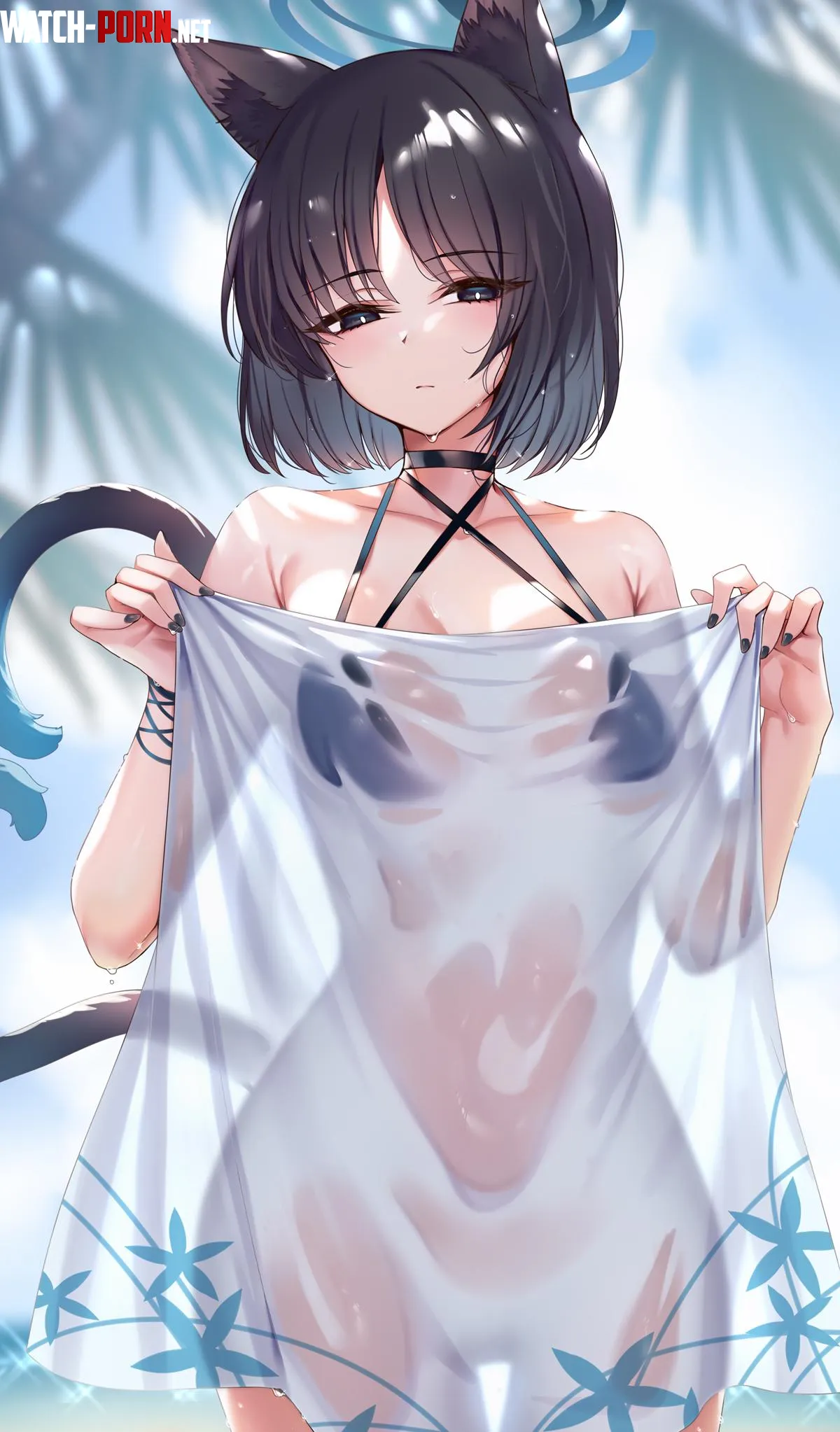 Kikyou covering herself [Blue Archive] by marxsander2016
