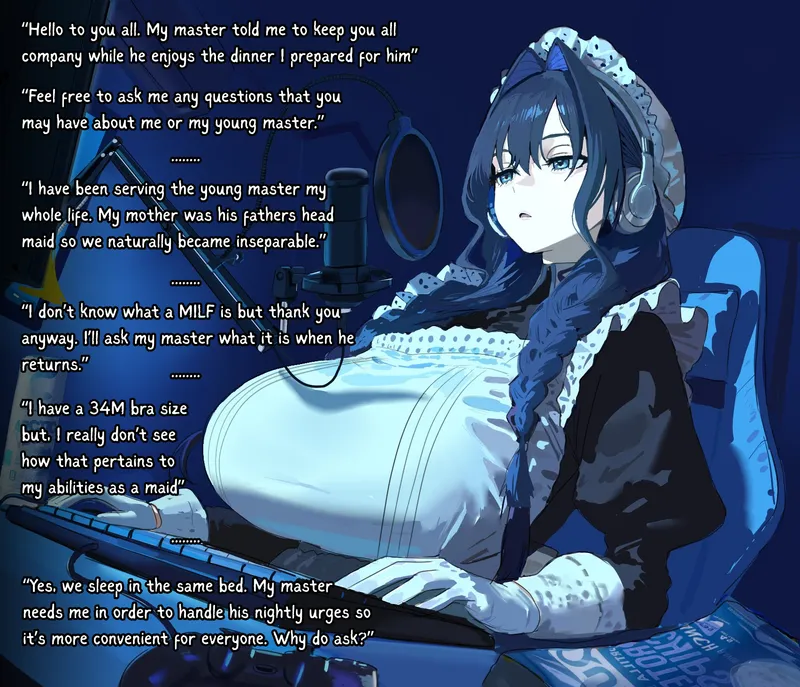 Thumbnail Your MILF Maid Entertainment While You Eat Dinner: A Wholesome Tale by RatGates | Hentai Captions