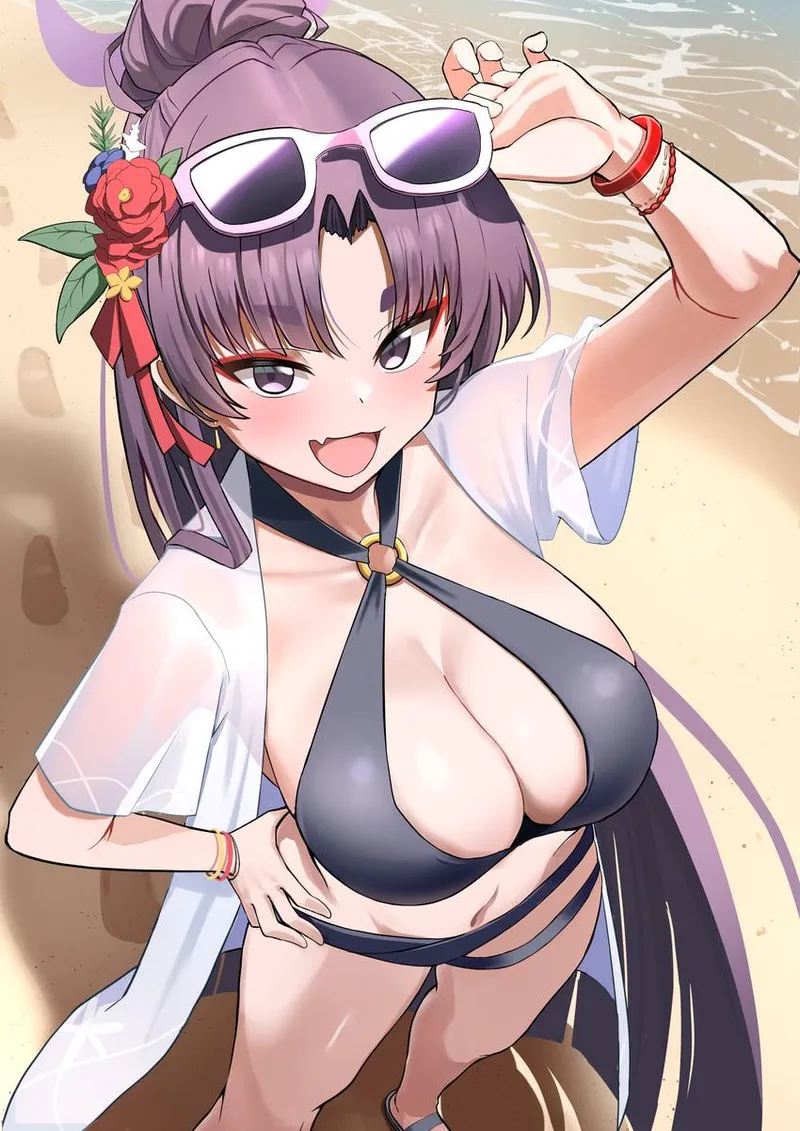 Thumbnail Beach Adventures Await Yukari in Exciting Article by RainDMask | ecchi