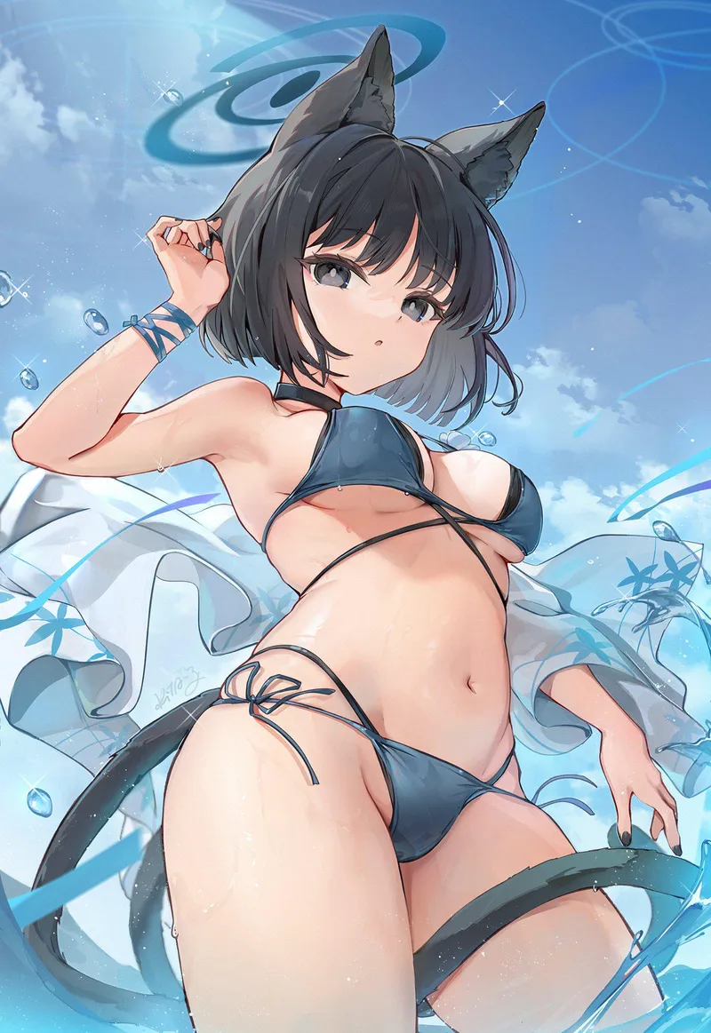Thumbnail Kikyou [Blue Archive] by McKnight94: Intriguing Swimsuit Hentai Artistry