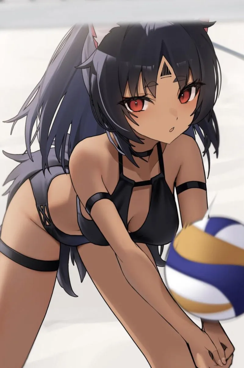 Thumbnail Playful Nekomimi: Fit Neko Volleyball Fun