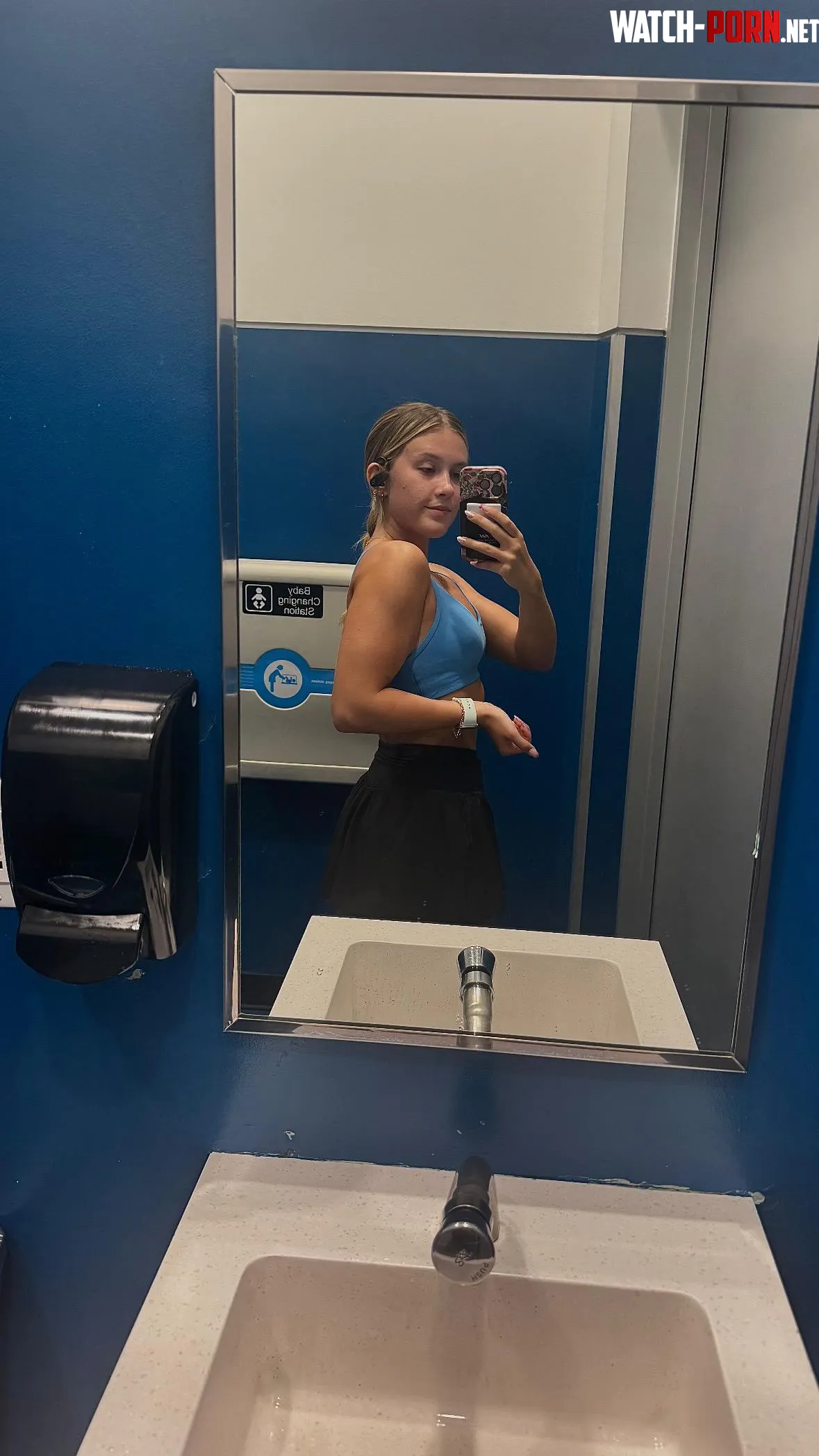 Gym bathroom selfies by BrandeeKania