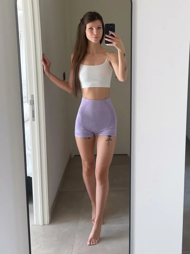 Thumbnail Yoga Shorts Delight: Showing Off New Workout Attire | IvyNash