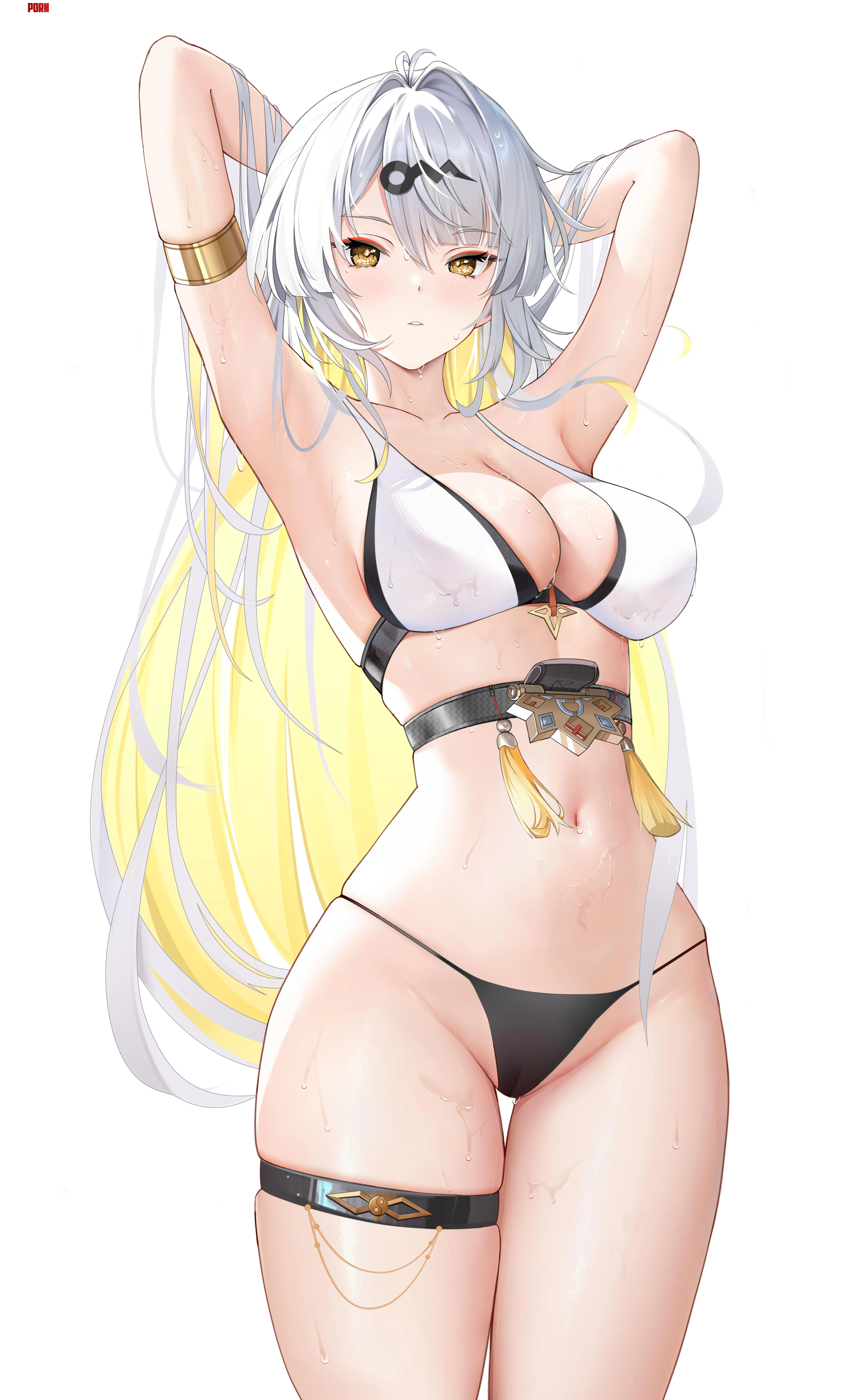 Swimsuit Yi Xuan stretching by marxsander2016