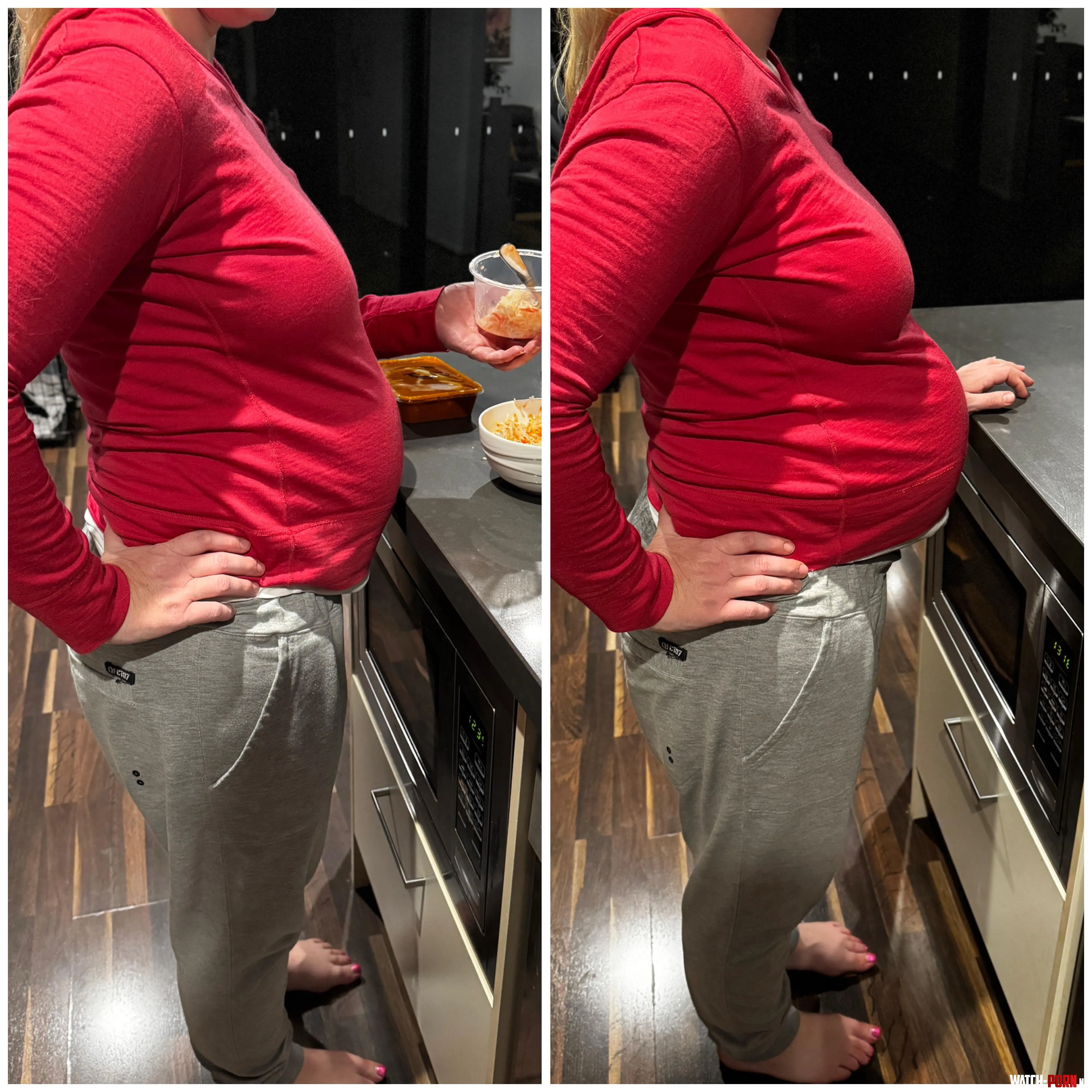 Before and After a sponsored meal x by HoneyBellesEmporium