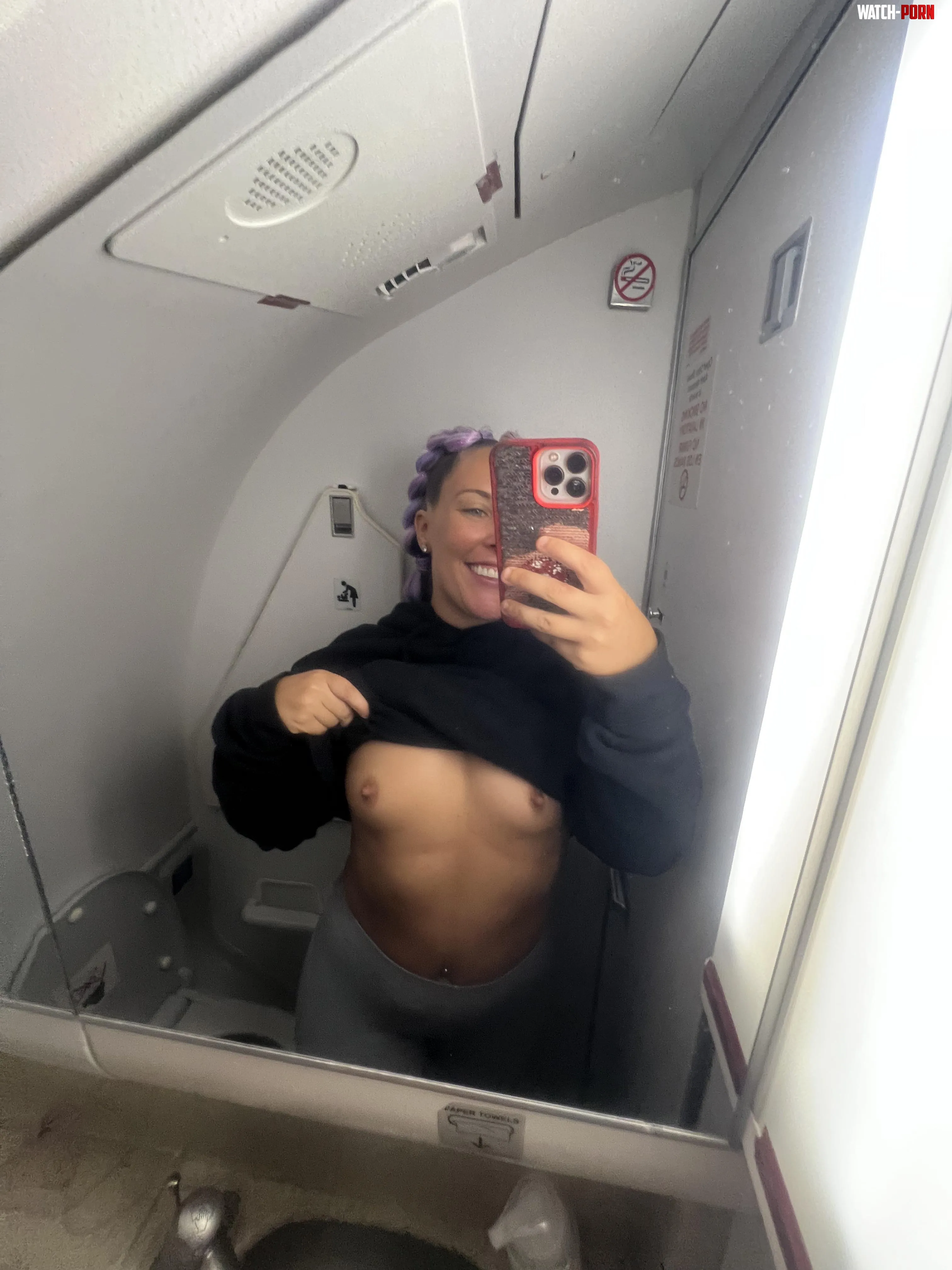 The only thing smaller than the plane bathroom is my tits by Myrandaaa69