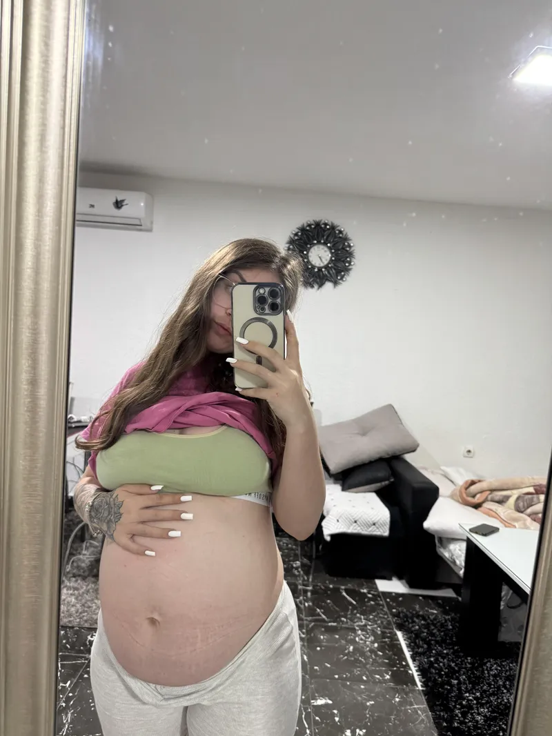 Thumbnail Imagining 7-Month Belly Touch - PreggoPorn by Fuzzy-Company-7074