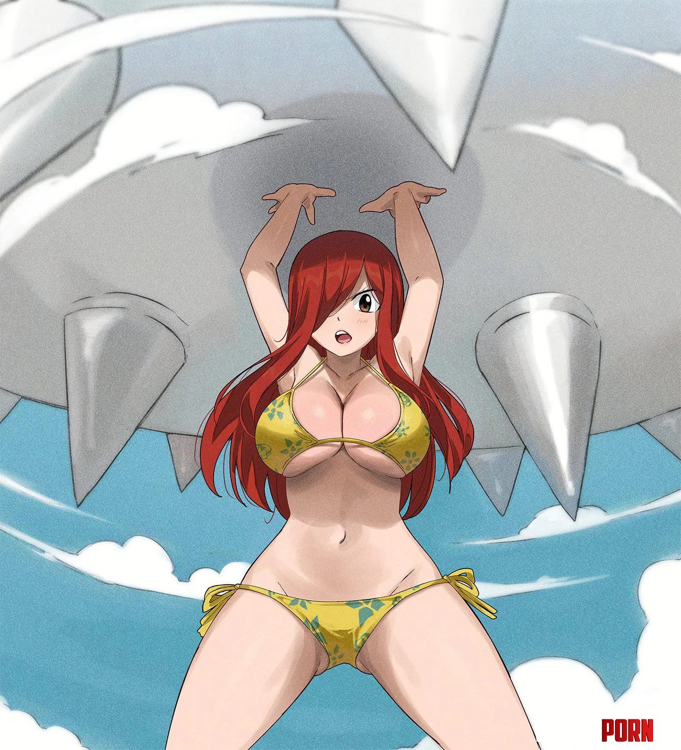 Erza stronk (Gaston18) [Fairy Tail] by MillionHypotheses
