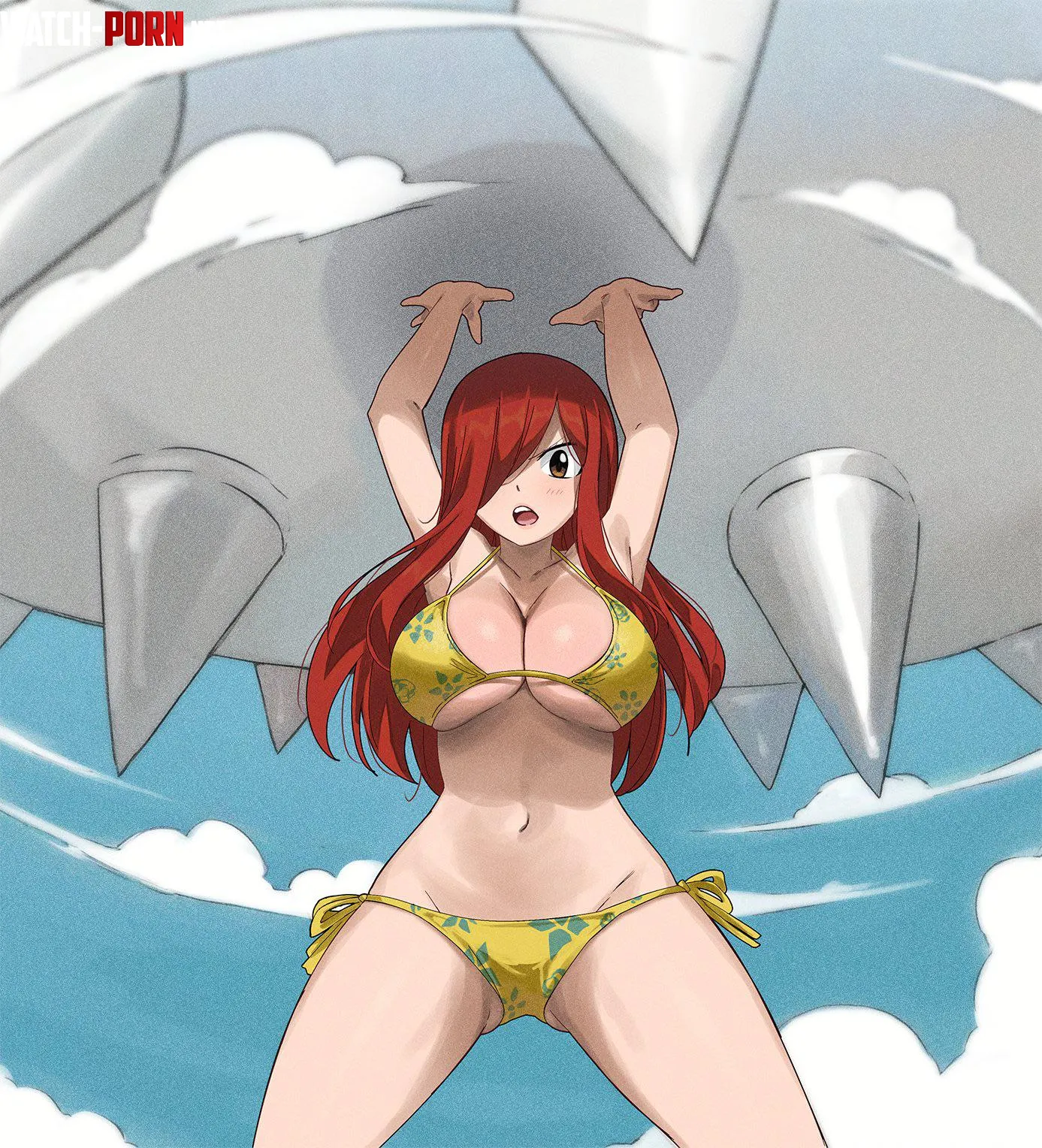 Erza stronk (Gaston18) [Fairy Tail] by MillionHypotheses