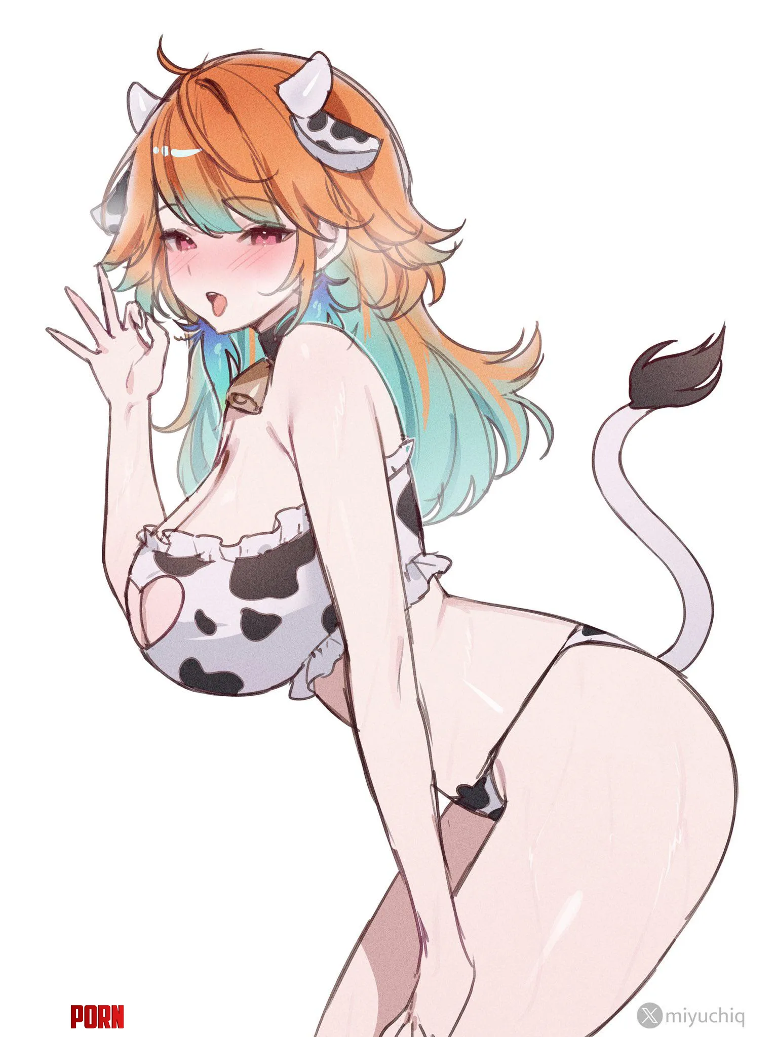 Kiara in cow bikini by Silent_Steak_9540