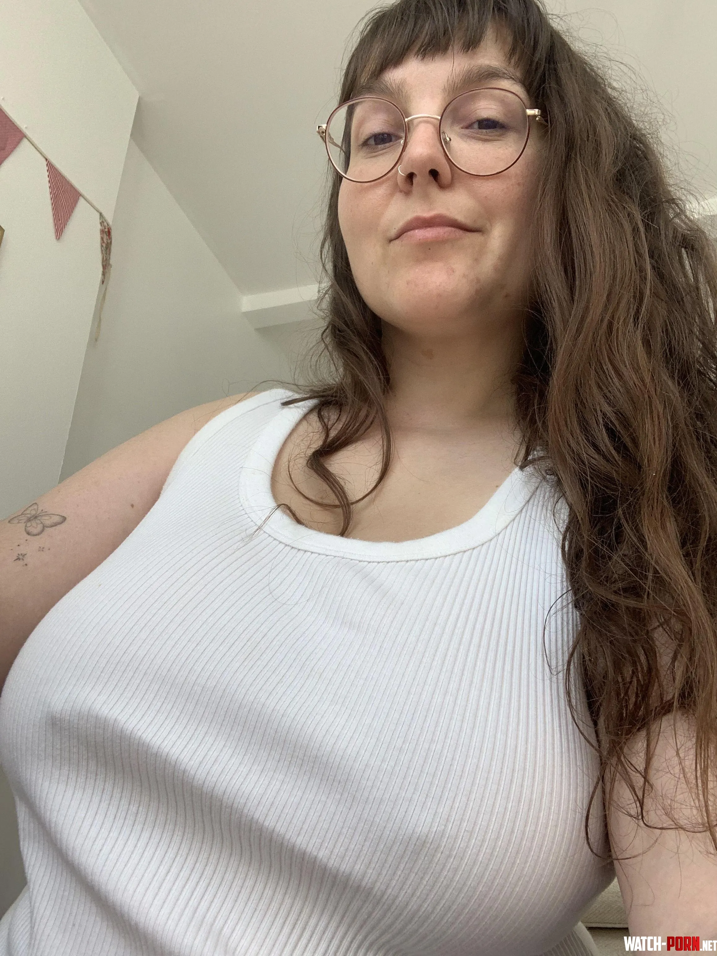 white vest no bra by nakedclownempire
