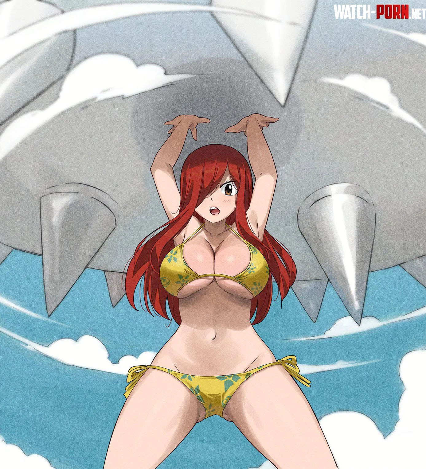Erza stronk (Gaston18) [Fairy Tail] by MillionHypotheses