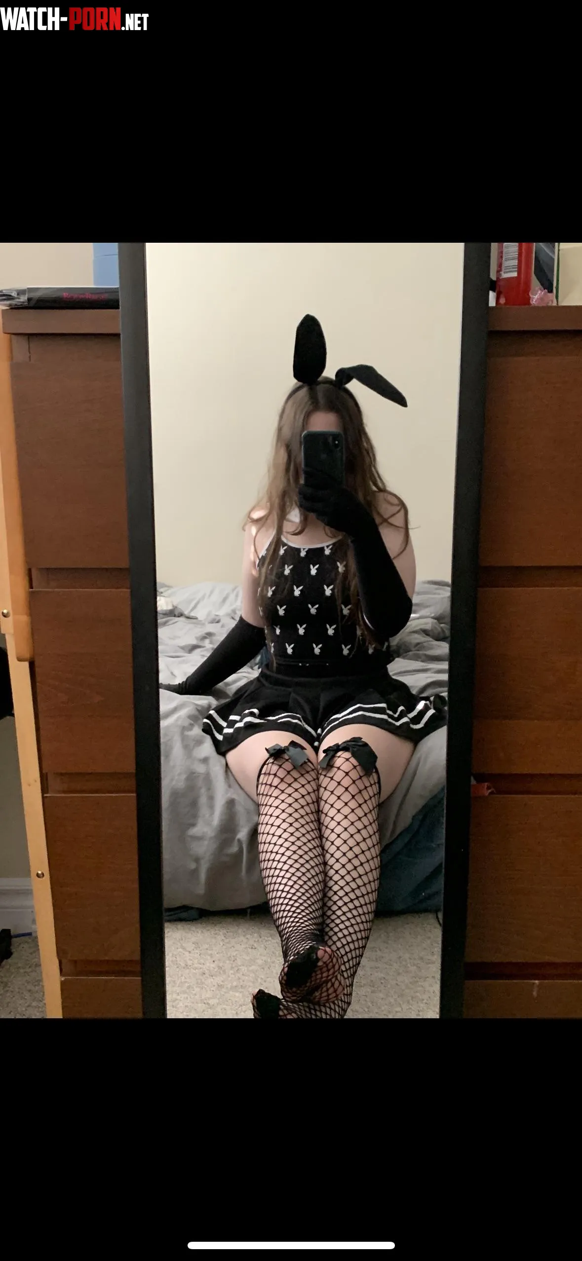 This bunny hops right over your self-control. Oops… was that too much for your little brain? 🐰 by Meaaly26