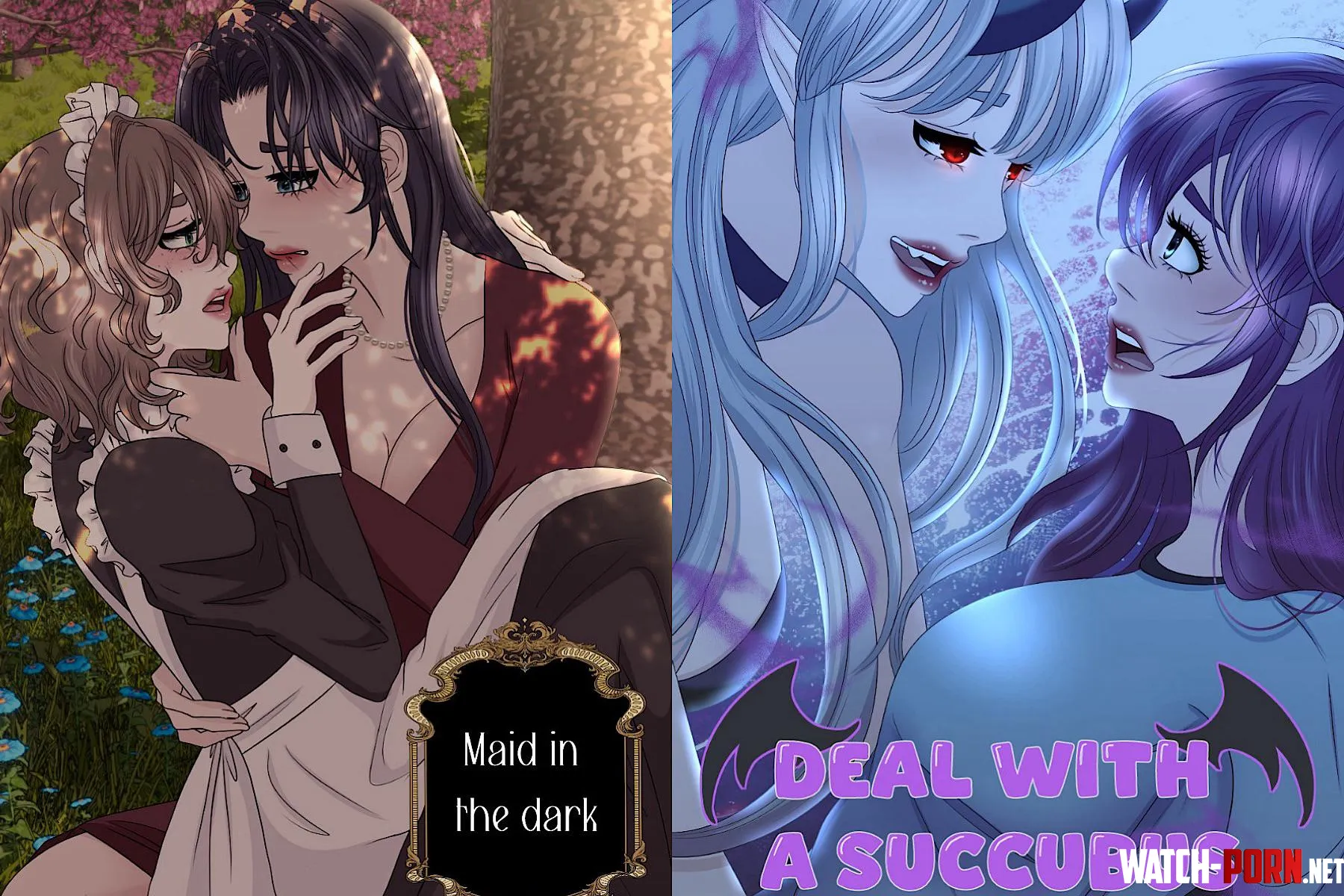 Two new gl webtoons [maid in the dark & deal with a succubus] by Nanamiichanful
