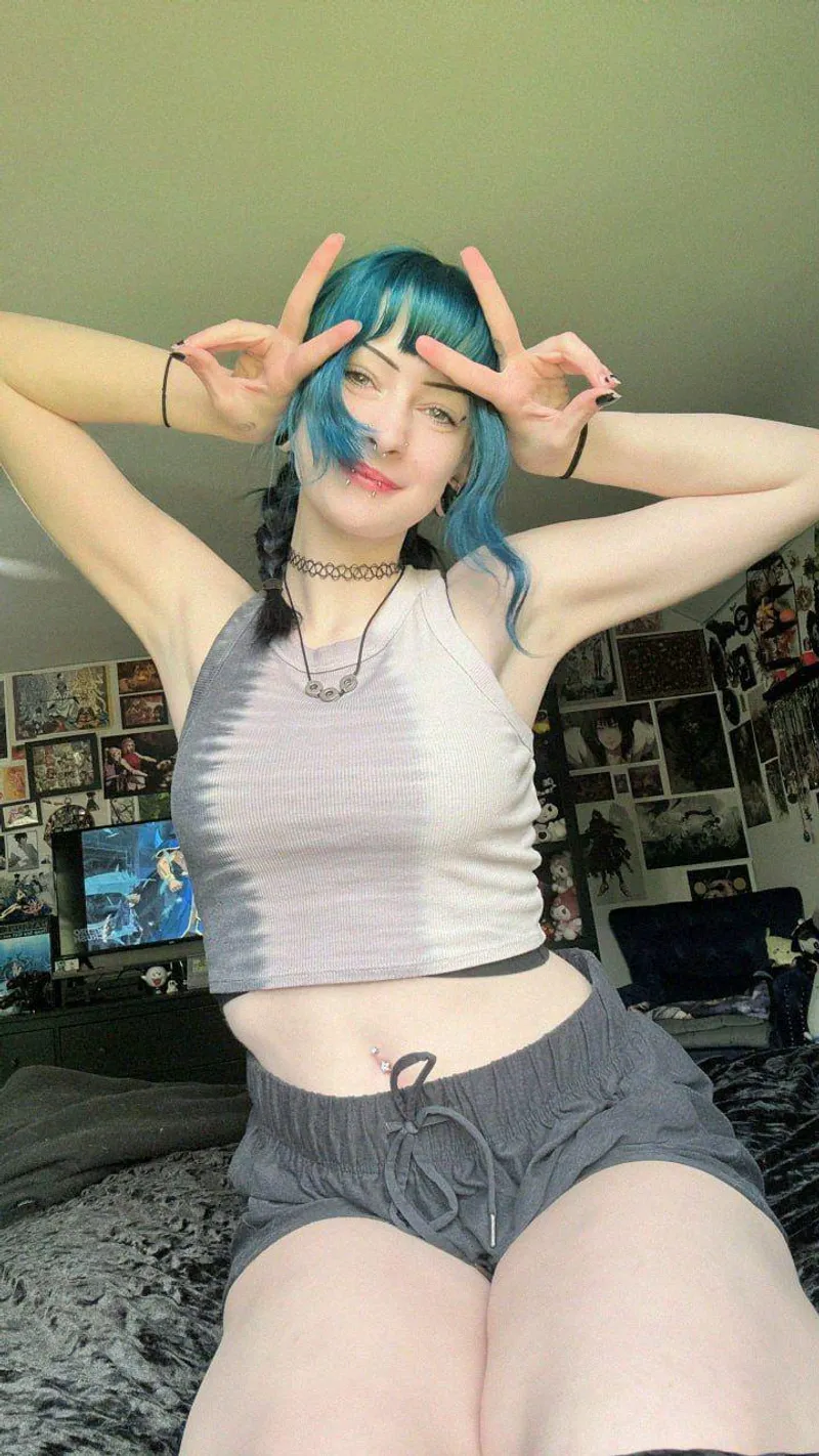 Thumbnail B4by_bunny Embraces Blue to Complement Her Eyes | GirlswithNeonHair