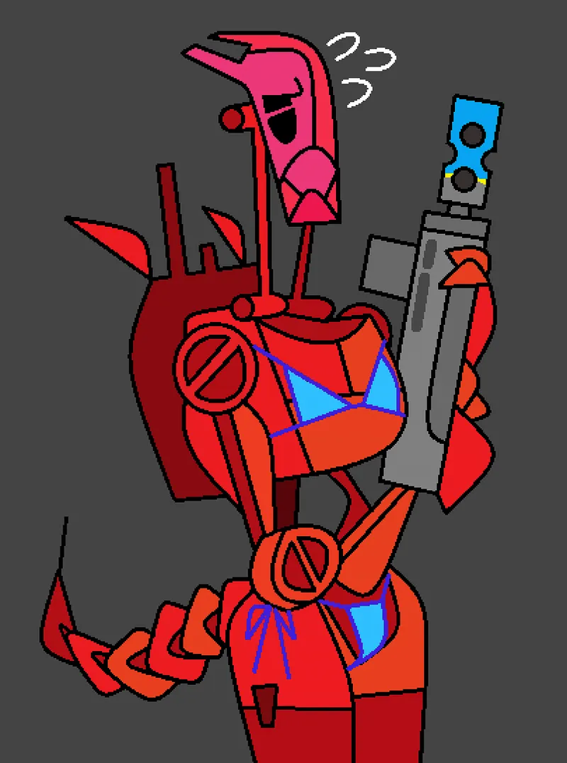 Thumbnail Cyberbully20XX's Bee-One Revelation in Battle Droid OC starwarsnsfw