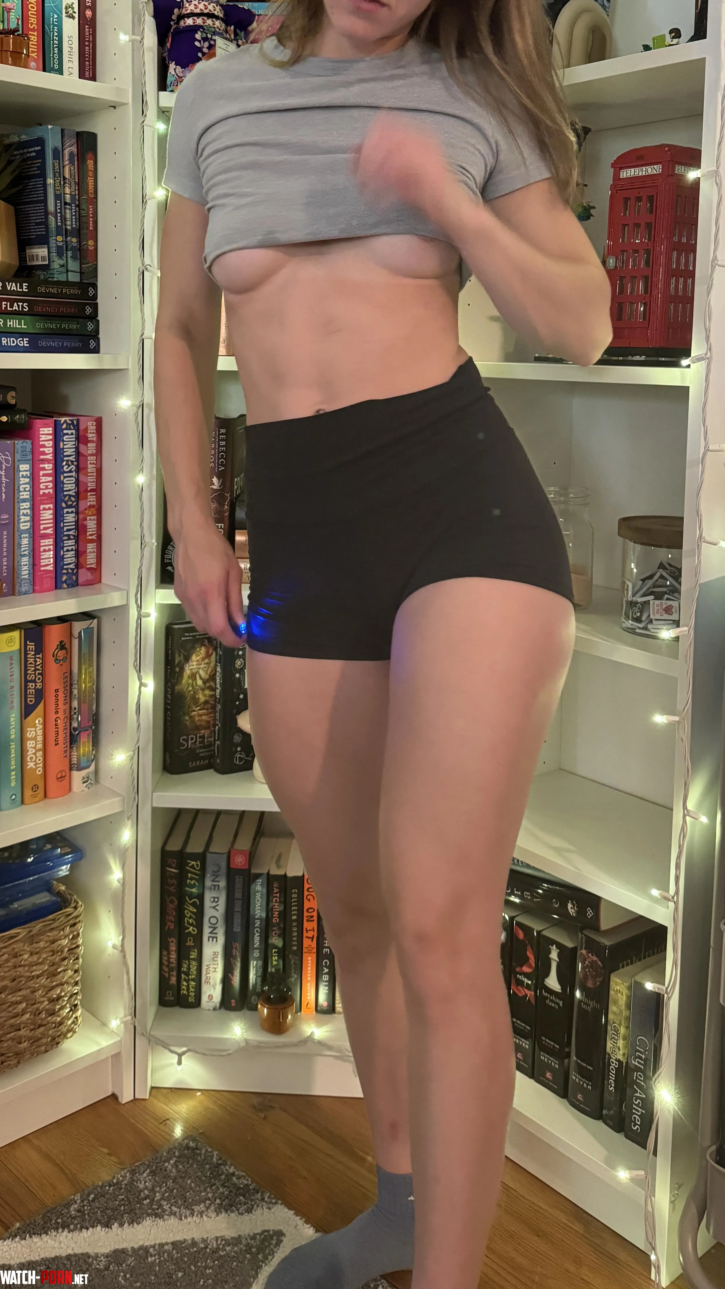 Little underboob in the black lulu shorts ♥️ by DesirableCupcake