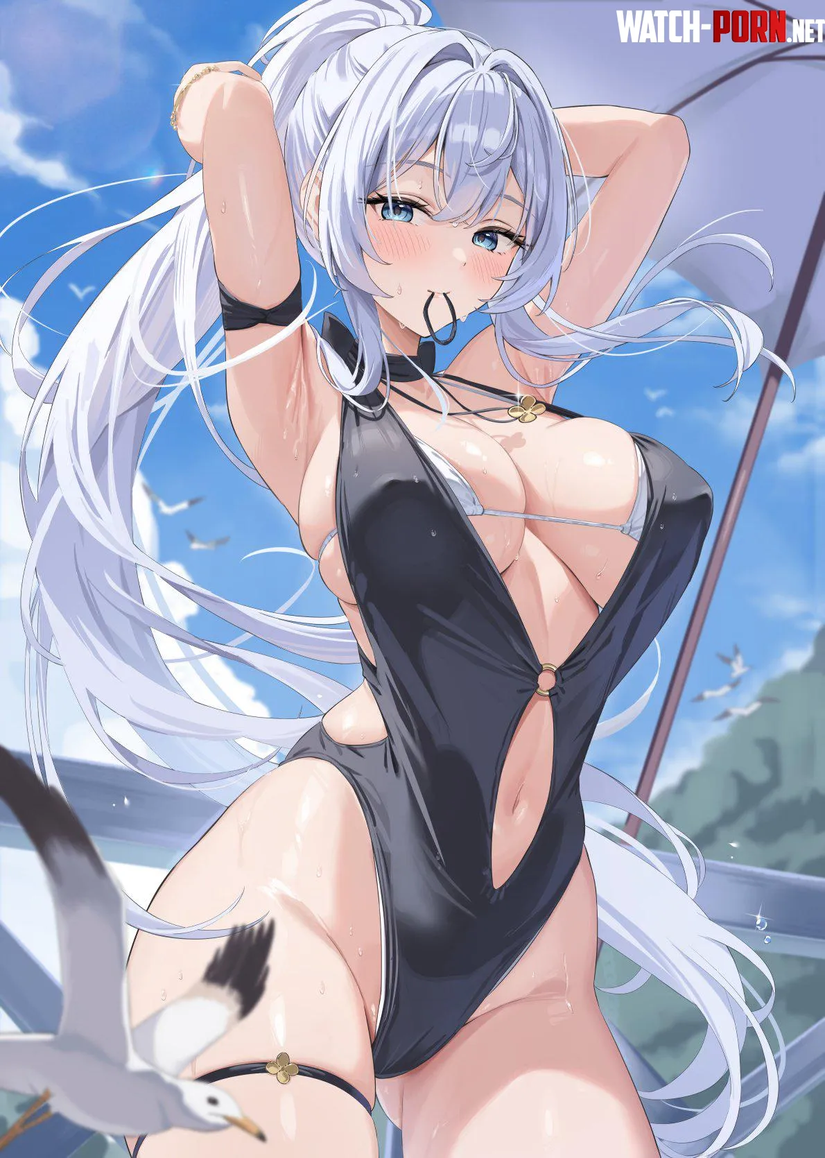 Enjoying the beach by konosubak