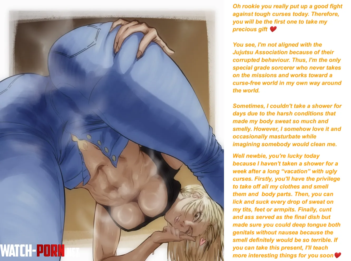 The type of girl we all want [Jujutsu Kaisen] [Yuki Tsukumo] [Athletic body] [Sweaty body] [Femdom] [artist: kumkwat art] by Girlxgirllover2k4