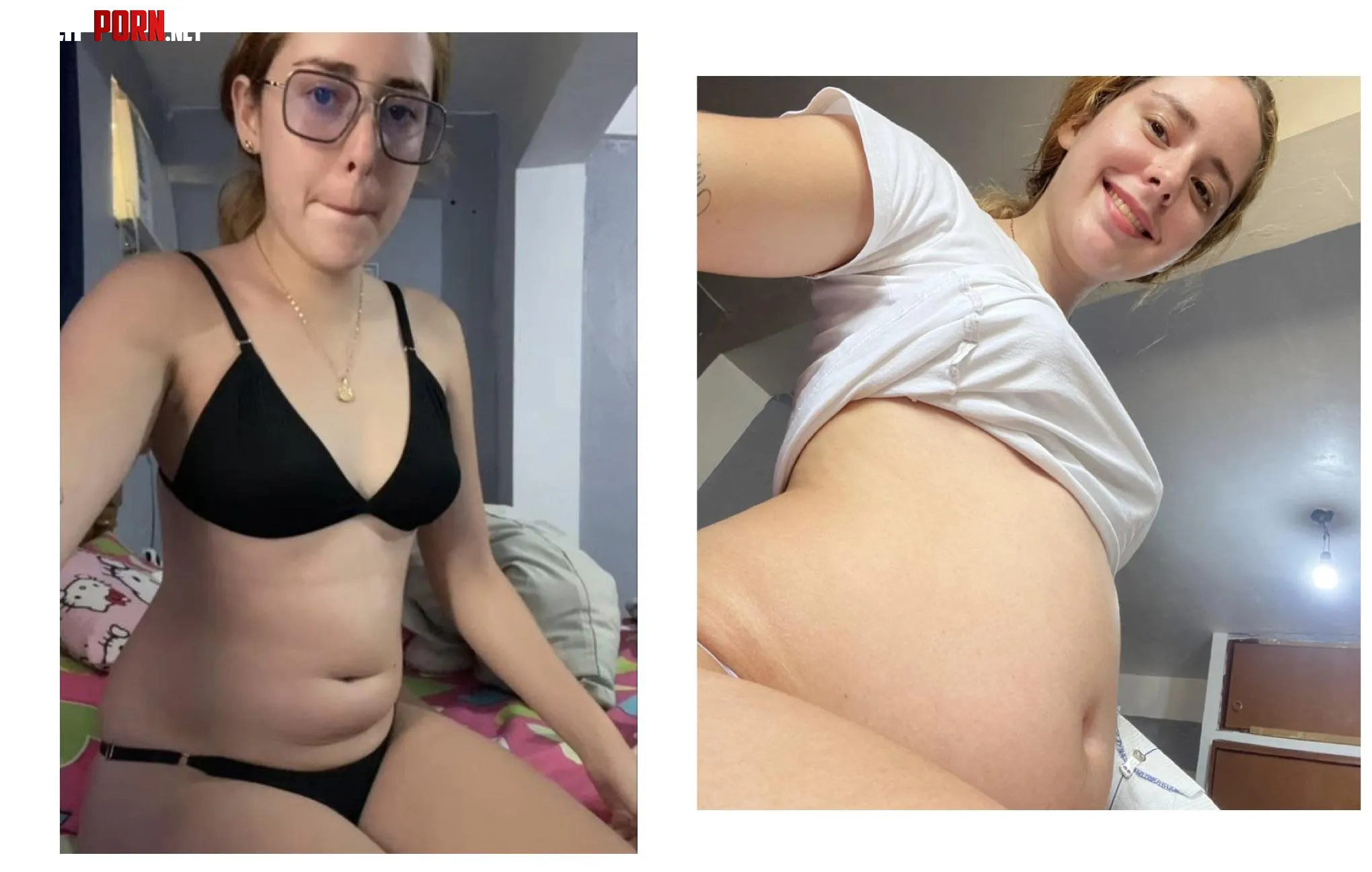 Beautiful and incredible before and after wow what a big change my belly has taken 😍 what do you think I’m still gaining weight? by Odd_Piglet7905