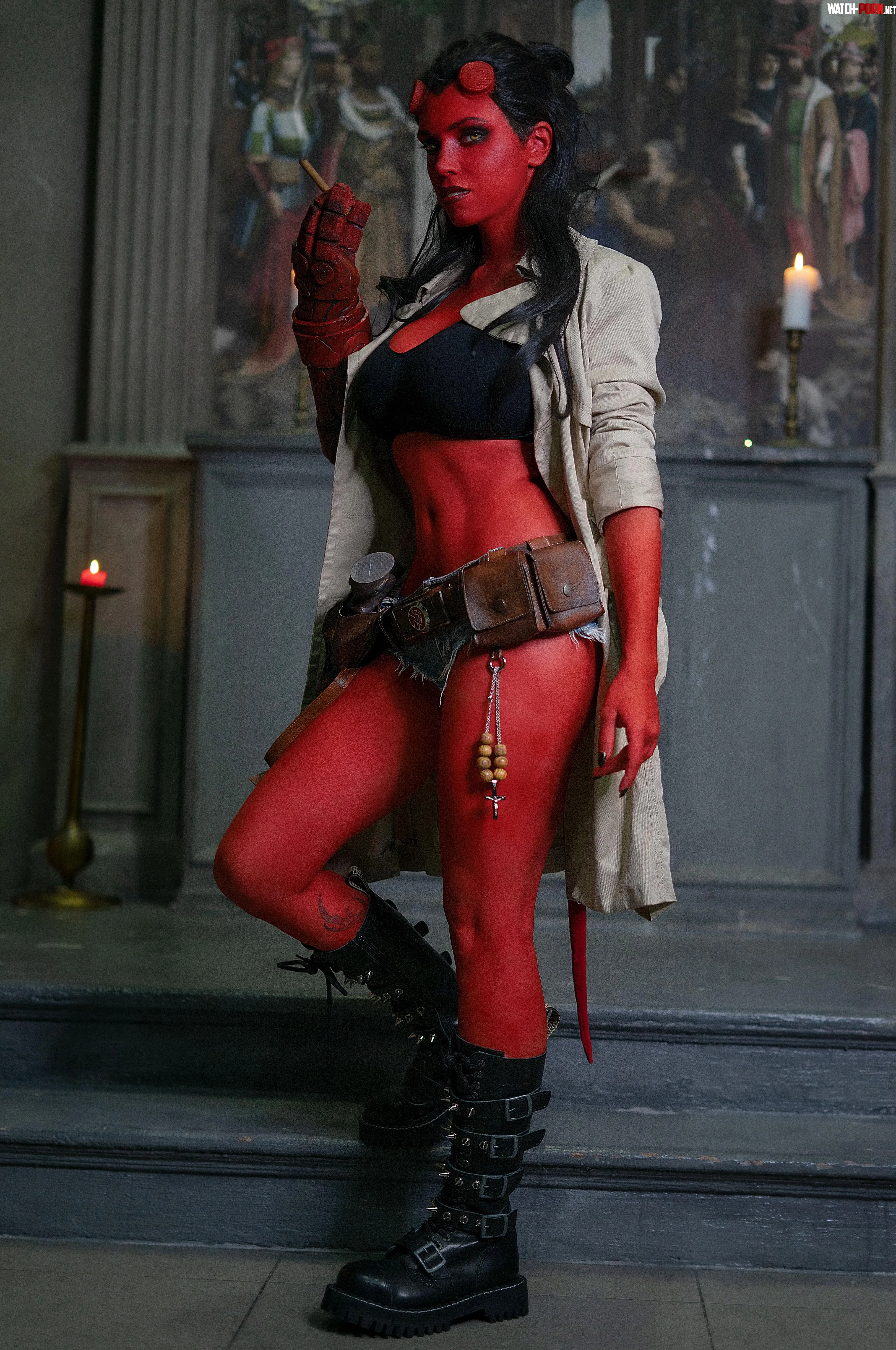 Fem Hellboy by Octokuro by iam_ocotkuro
