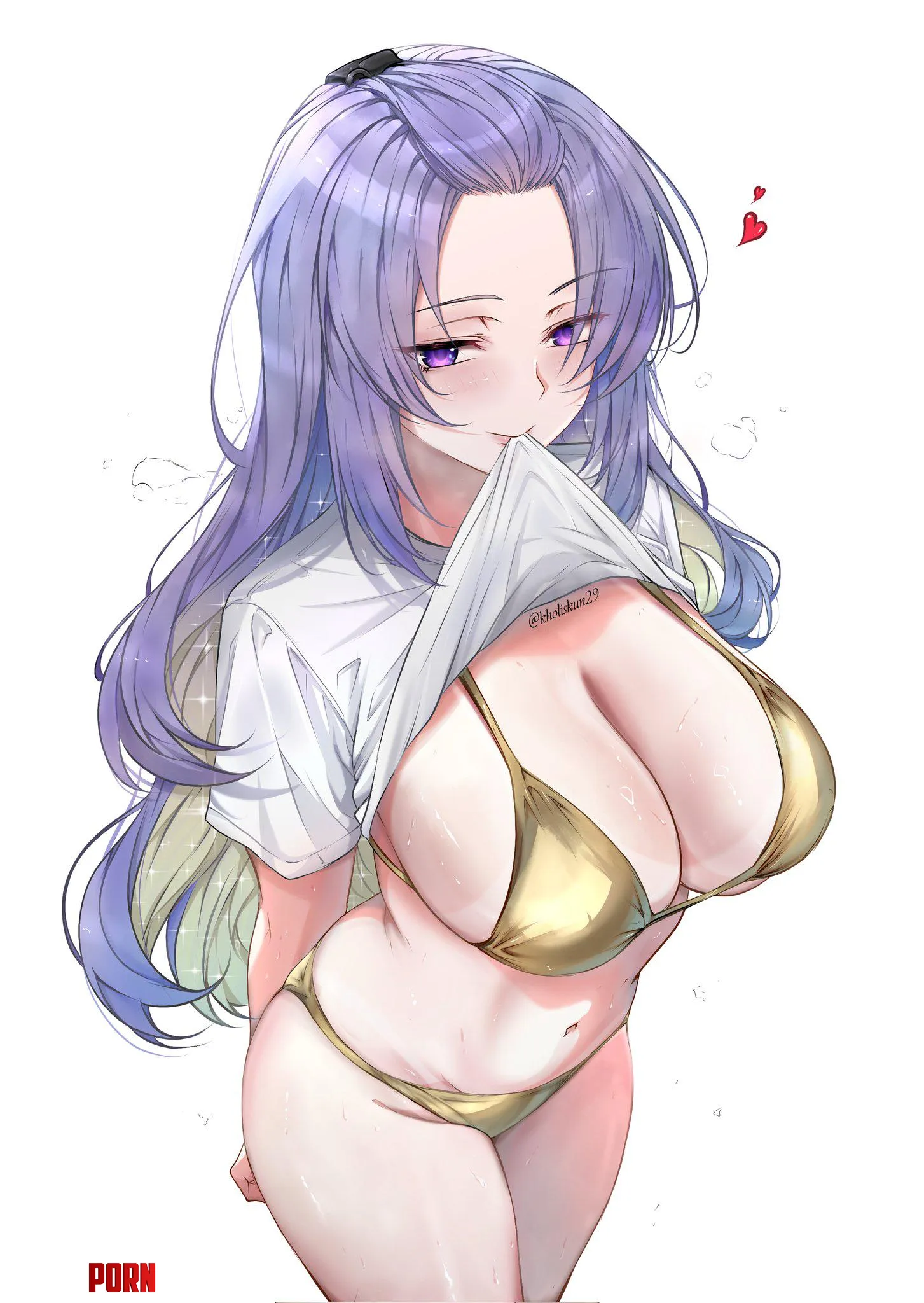 Gold bikini Moona [Hololive] by xSaviour_N