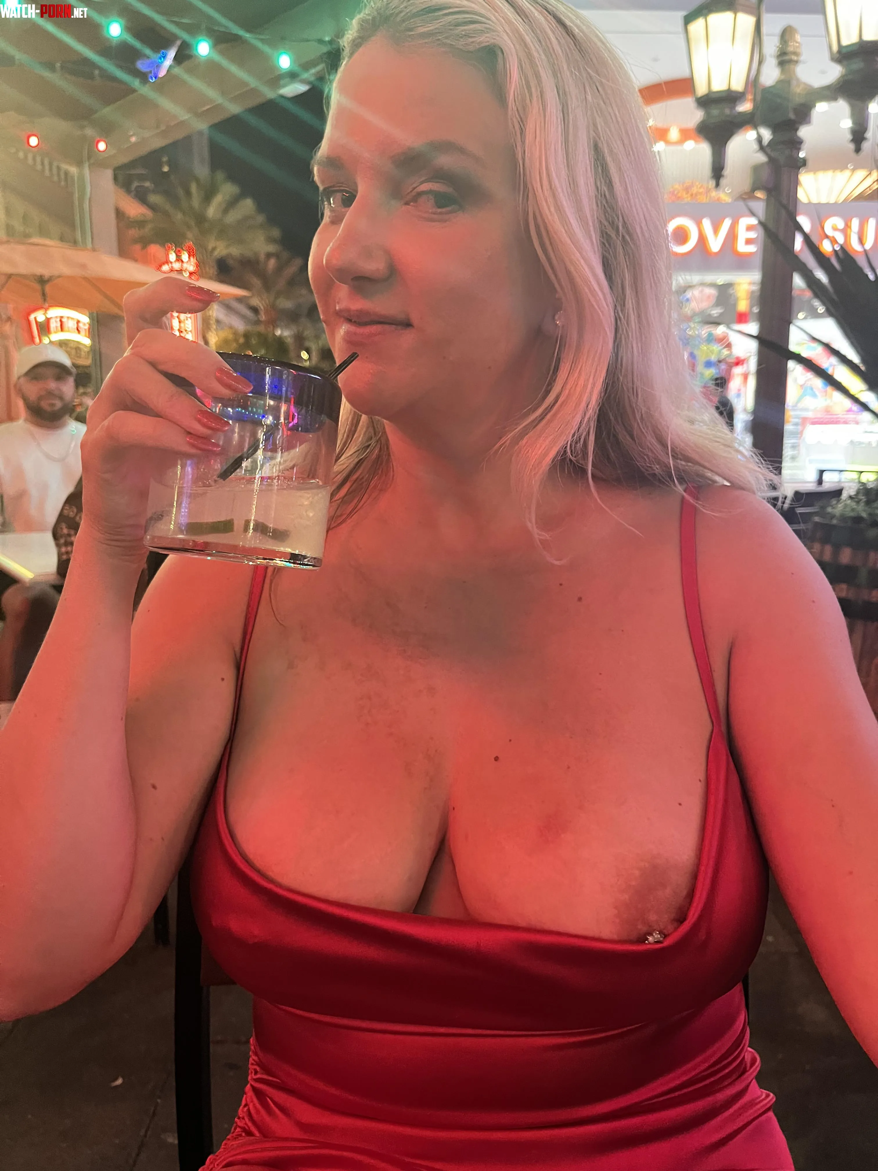 Nip slip at the Linq Promenade in Las Vegas by Mrs_Englewood