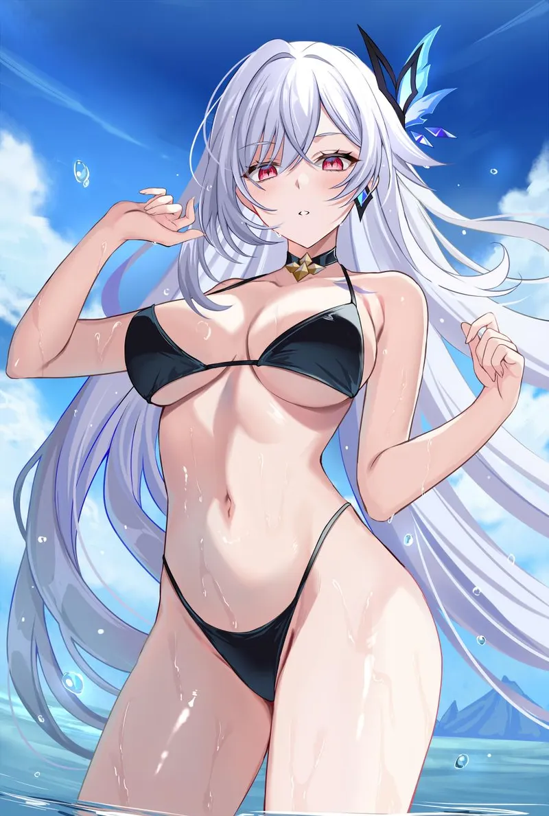 Thumbnail XSaviour_N's Swimsuit Skirk Delight | Ecchi