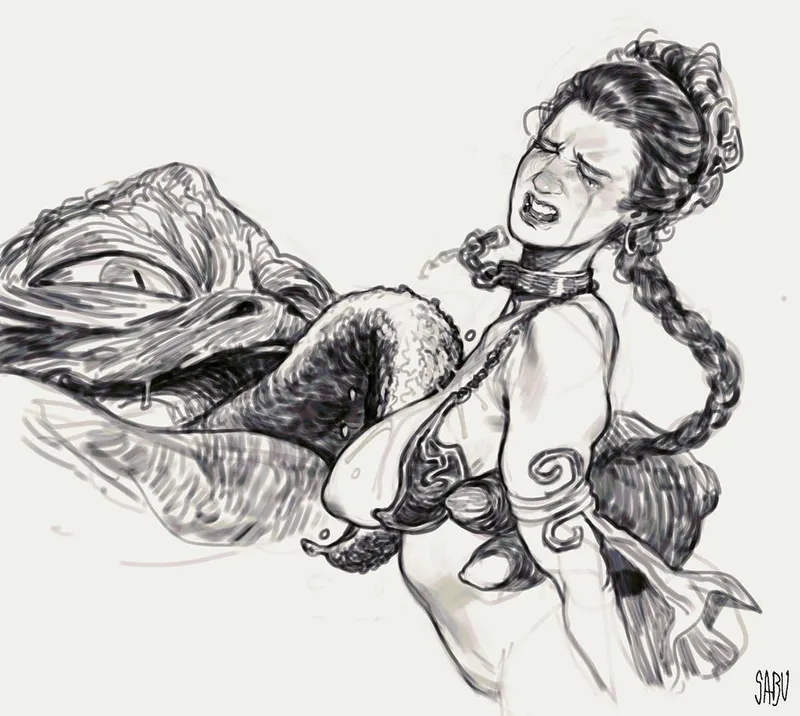 Thumbnail Intergalactic Fantasy: Leia and Jabba's Adventure by The_Sabu on starwarsnsfw