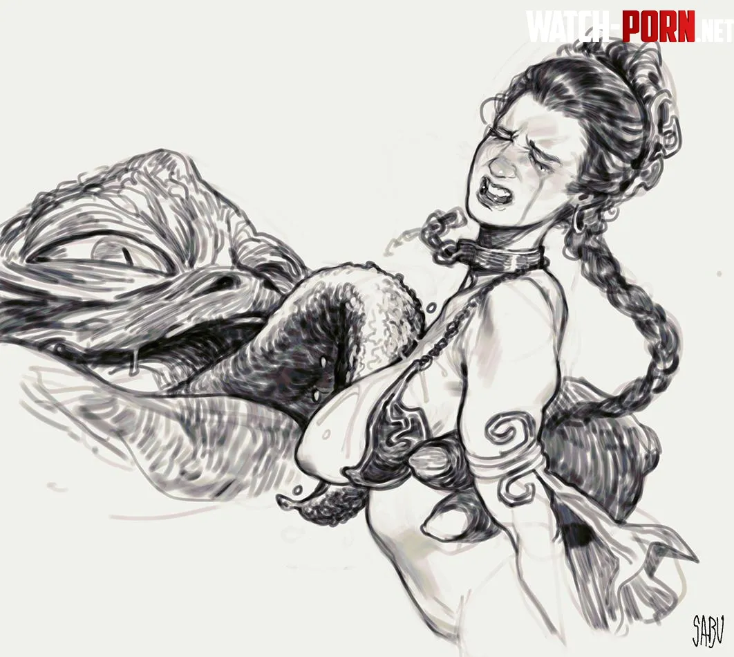 Leia and Jabba (The Sabu) by The_Sabu