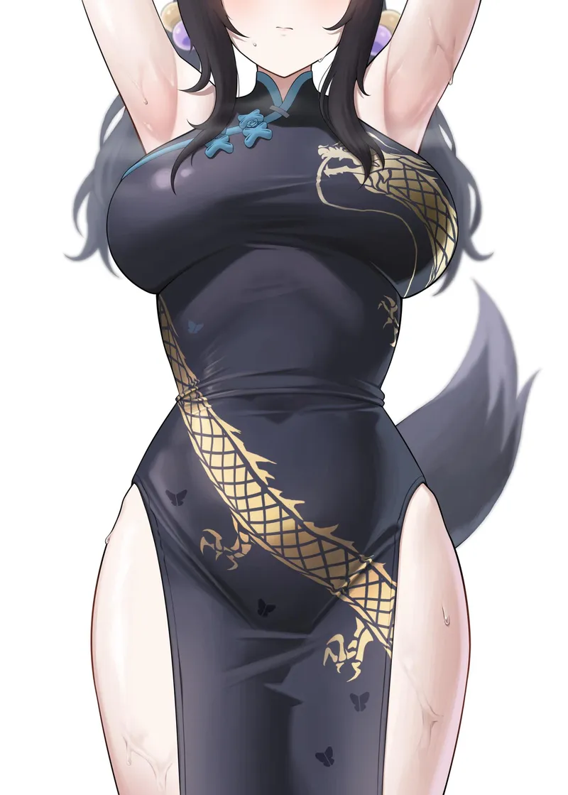 Thumbnail Hibiki in Kisaki Cosplay from Blue Archive: An AnimeArmpits Delight