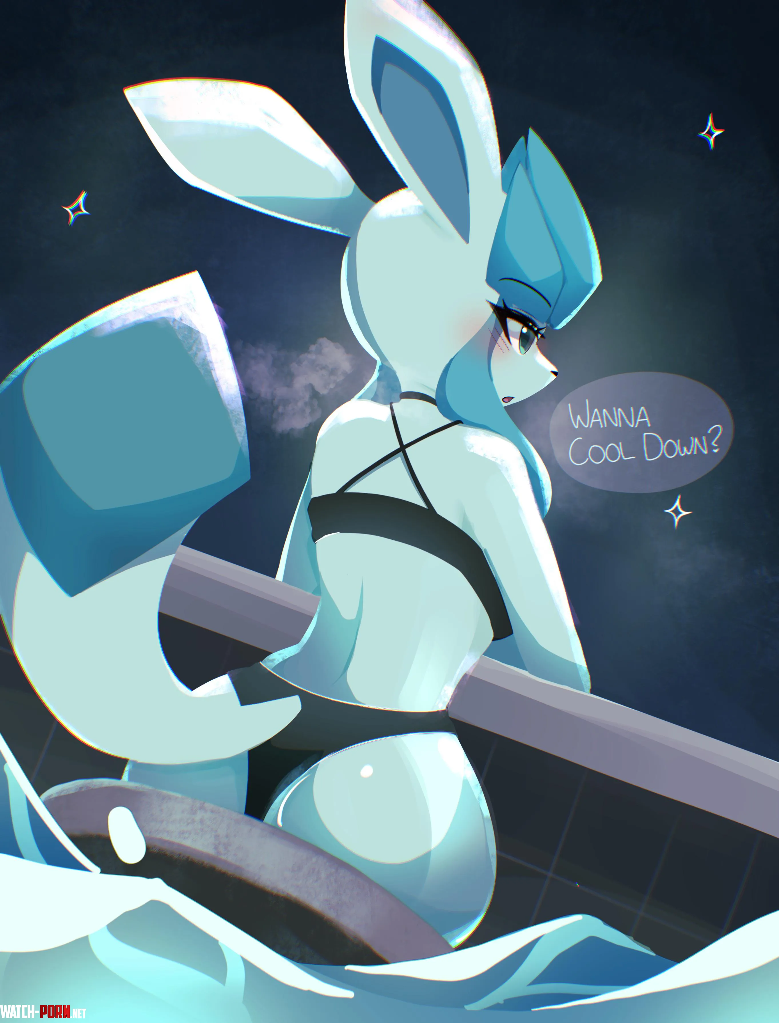 Pool night with your glaceon gf [F] (Jjigaesou) by Weary_Quit3179