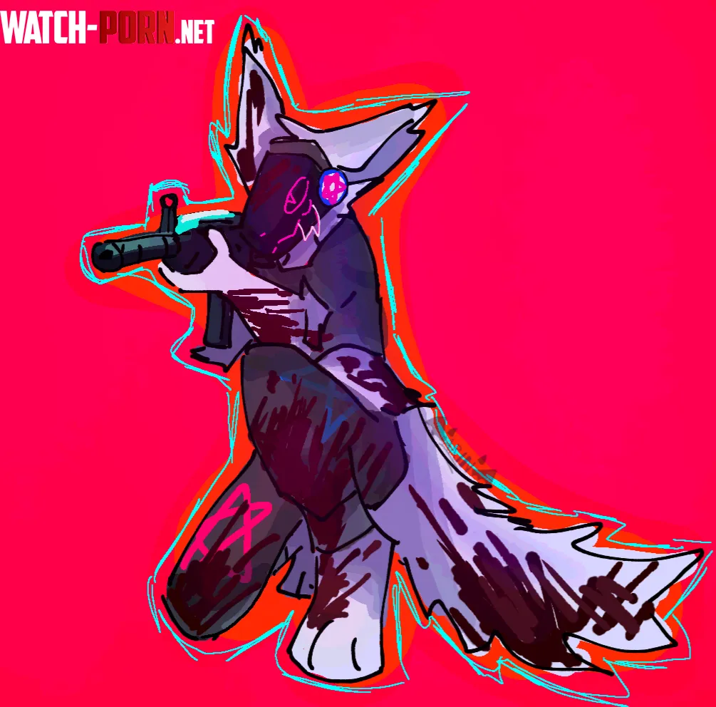 Sypher the Protogen! Tw: light gore/gun - art by me by TheRealXister