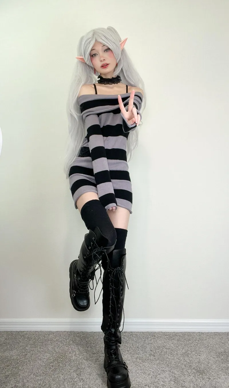 Thumbnail Embrace the Dark Side with faerver's Goth Frieren in cosplaygirls