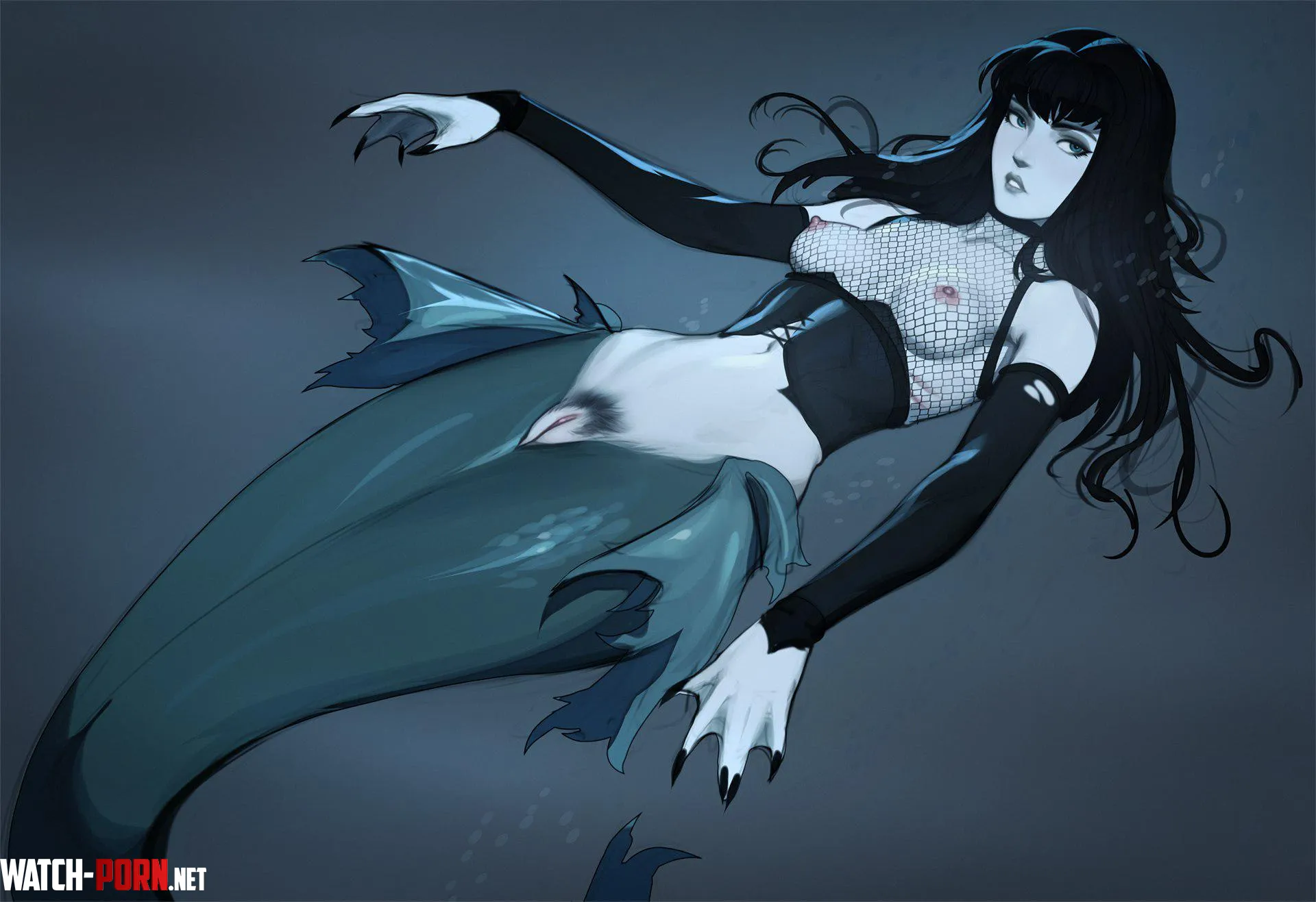 (tarakanovich) goth mermaid by Upstairs-Most-8846