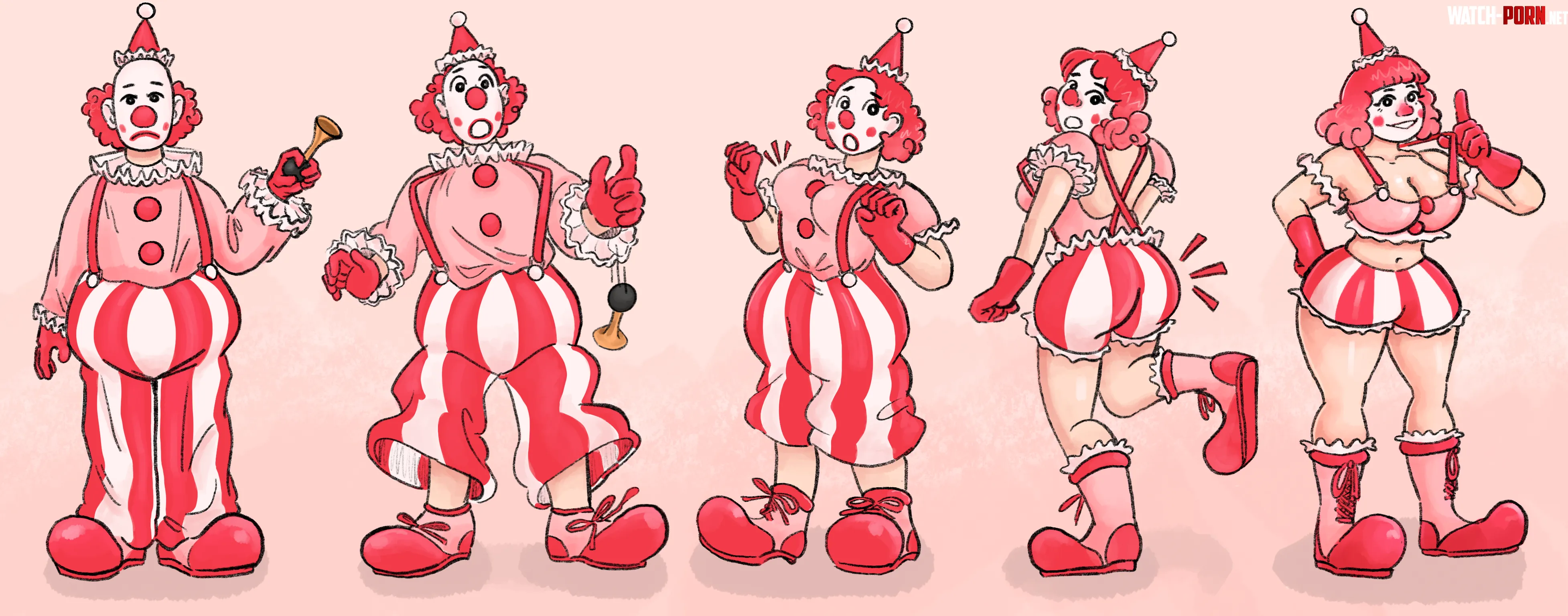 Clown Girl TGTF Sequence by me by alec_francis_art
