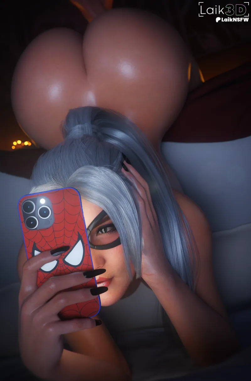 Thumbnail Black Cat in Sleepless Scene by Laik3D | EroMestre