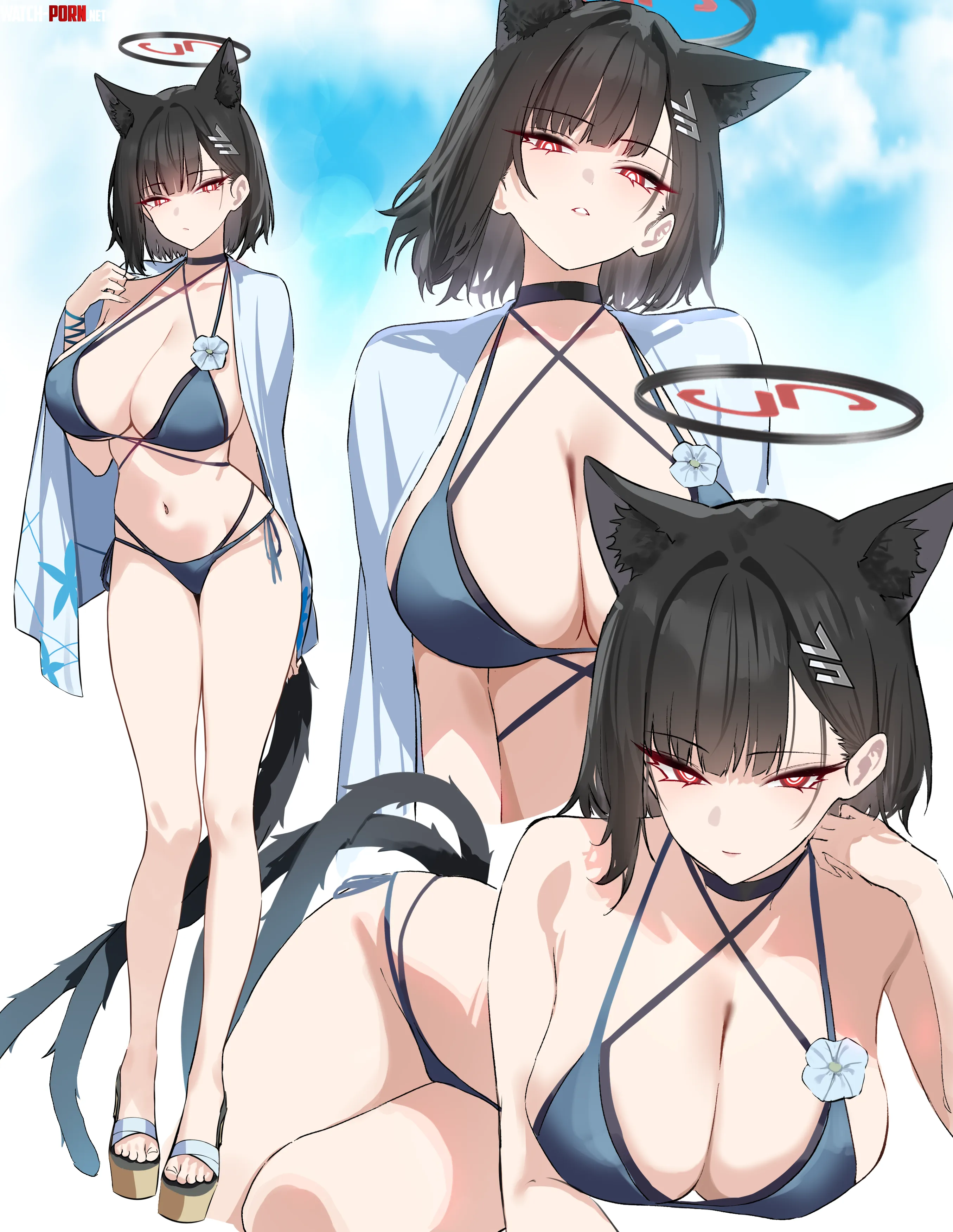 Rio as Summer Kikyou (Shigue S) [Blue Archive] by llamanatee