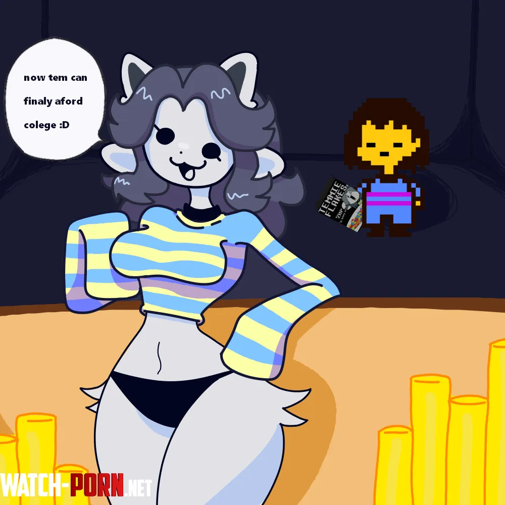 Tem can finally afford college :D [Temmie] by g0ry_slvt