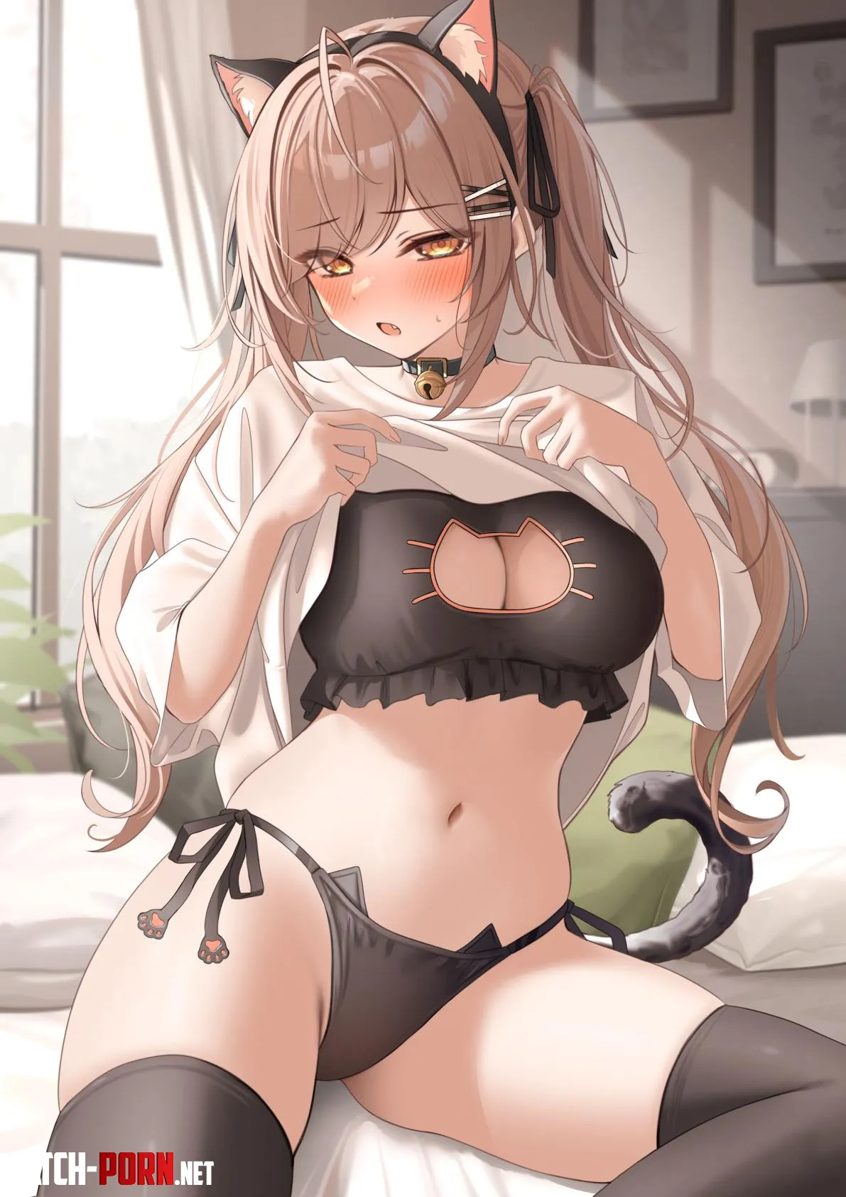 Showing her neko lingerie by marxsander2016